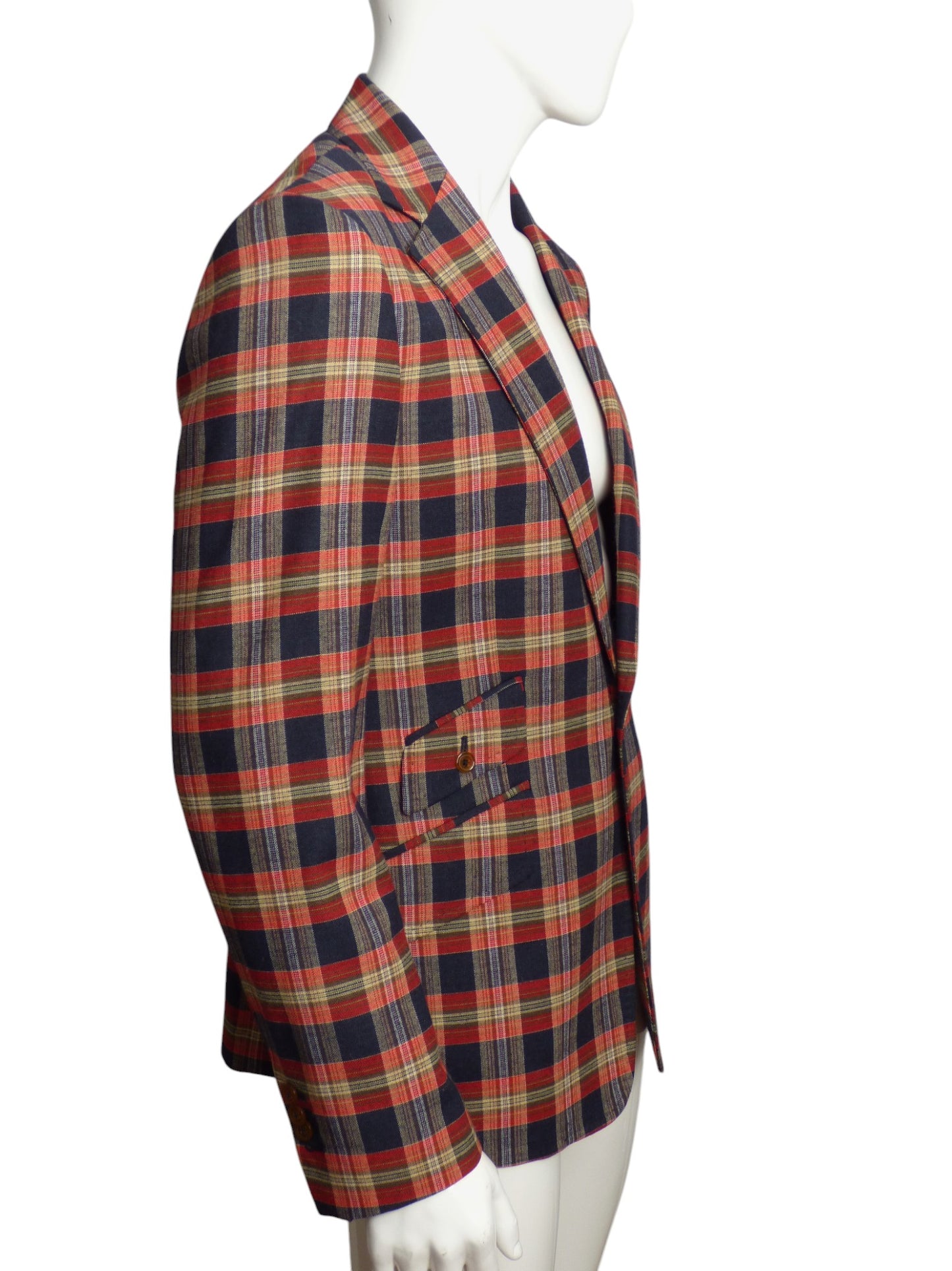 VIVIENNE WESTWOOD- Plaid Wool Blazer, Size Large