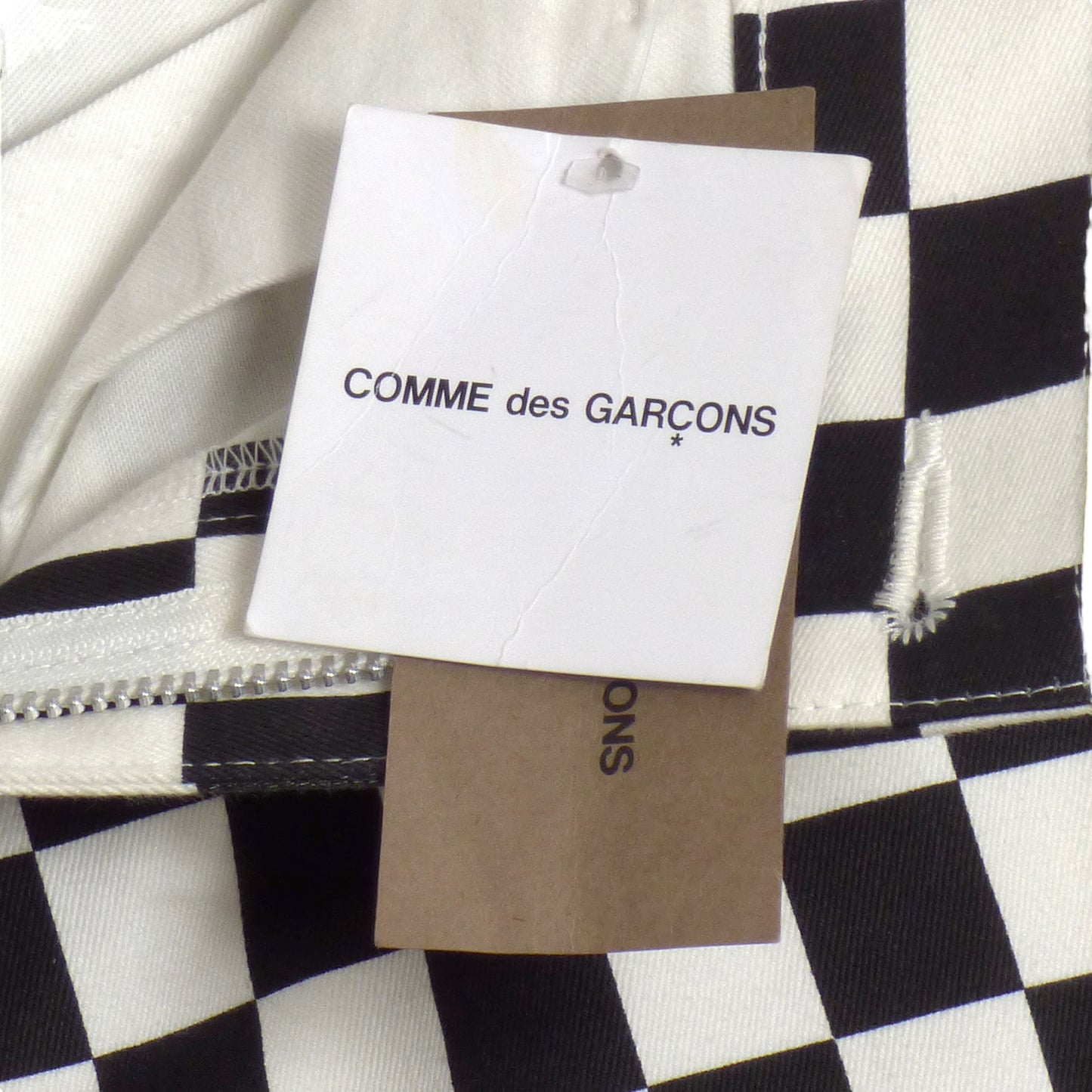 COMME DES GARCONS HOMME PLUS- NWT 2018 COTTON CHECK PANTS, W-30