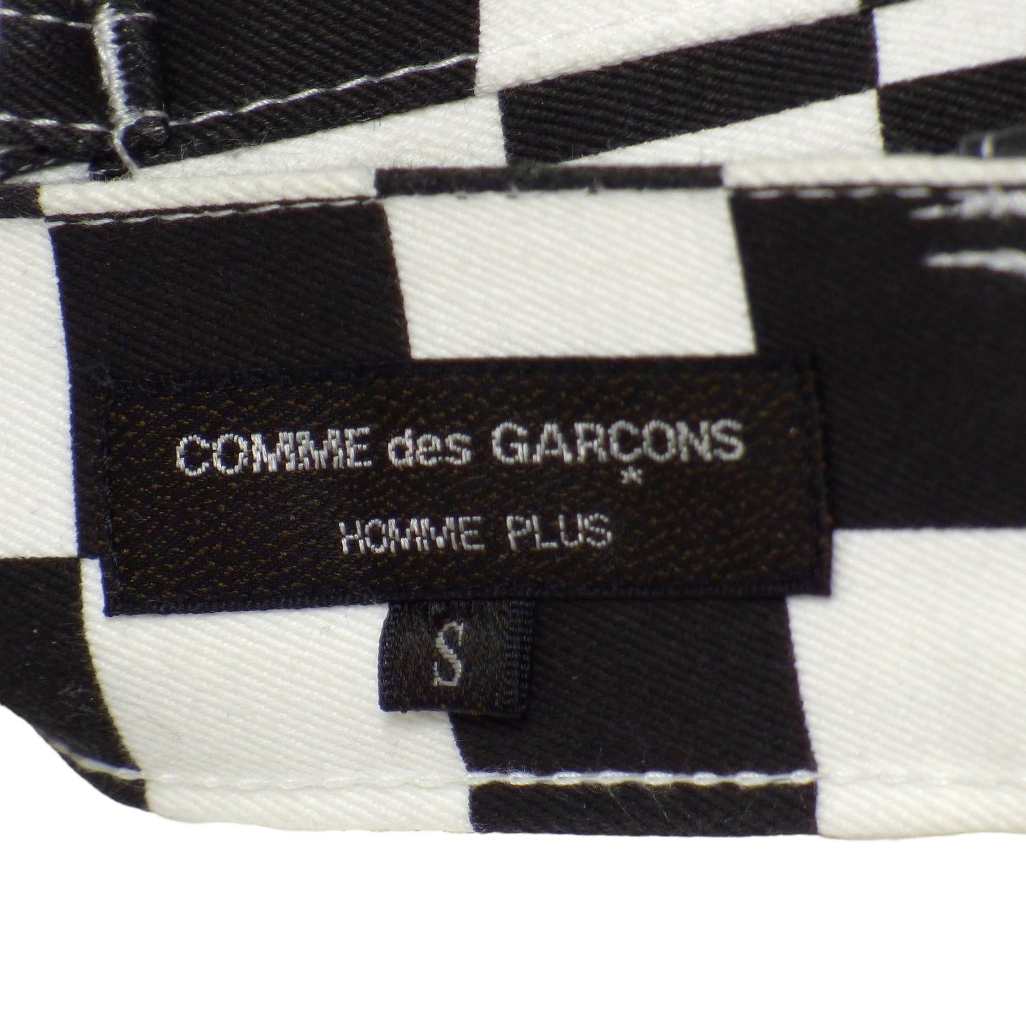 COMME DES GARCONS HOMME PLUS- NWT 2018 COTTON CHECK PANTS, W-30