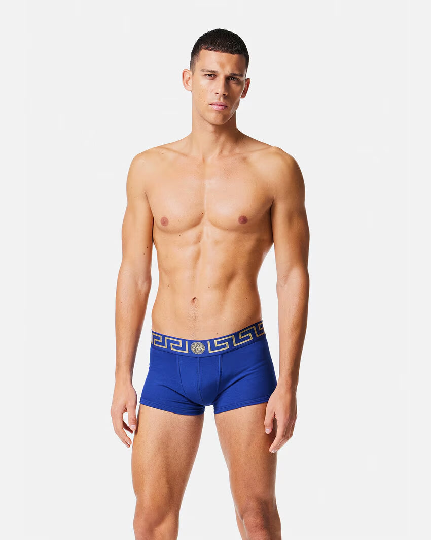 VERSACE- NIB Blue Low Rise Boxer Brief, Size XS