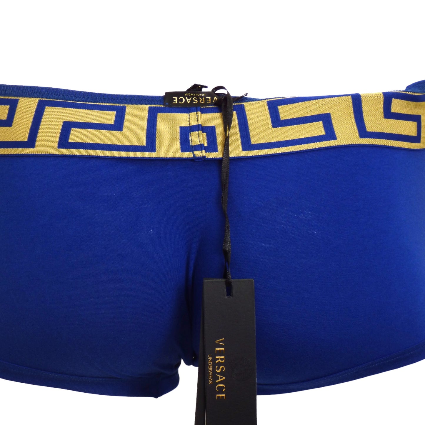 VERSACE- NIB Blue Low Rise Boxer Brief, Size XS