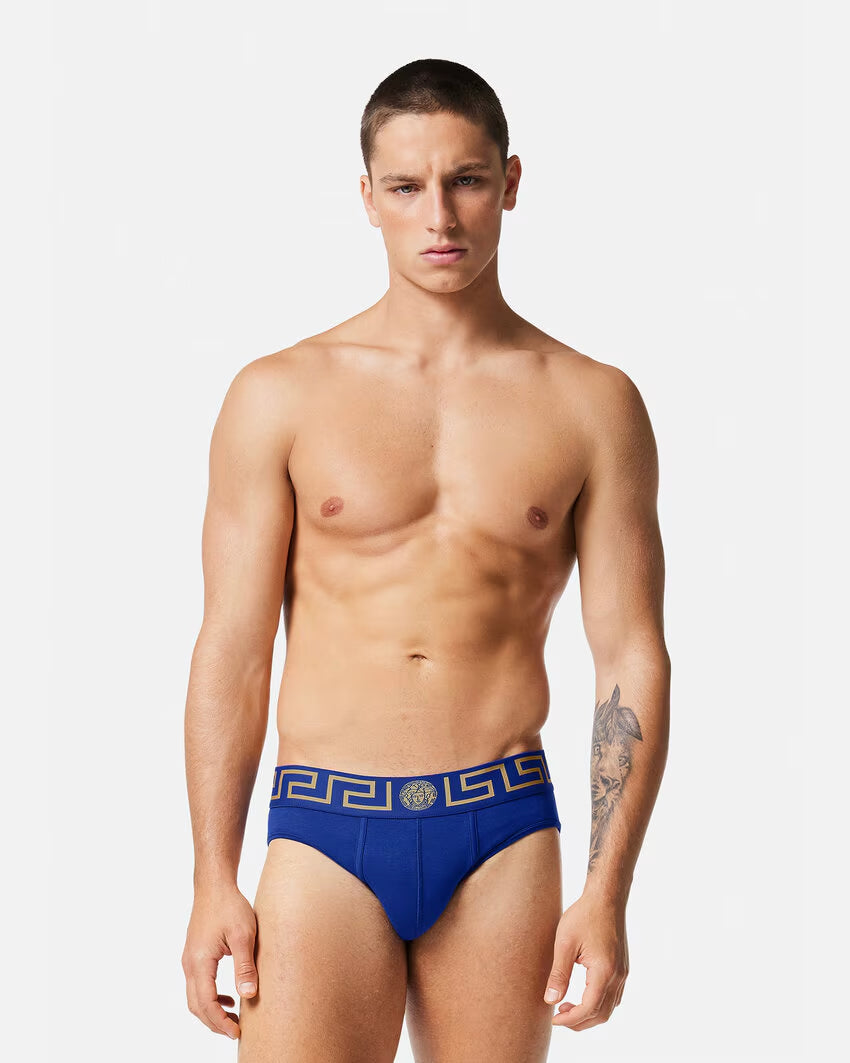 VERSACE- NIB Blue Brief, Multi Size Available