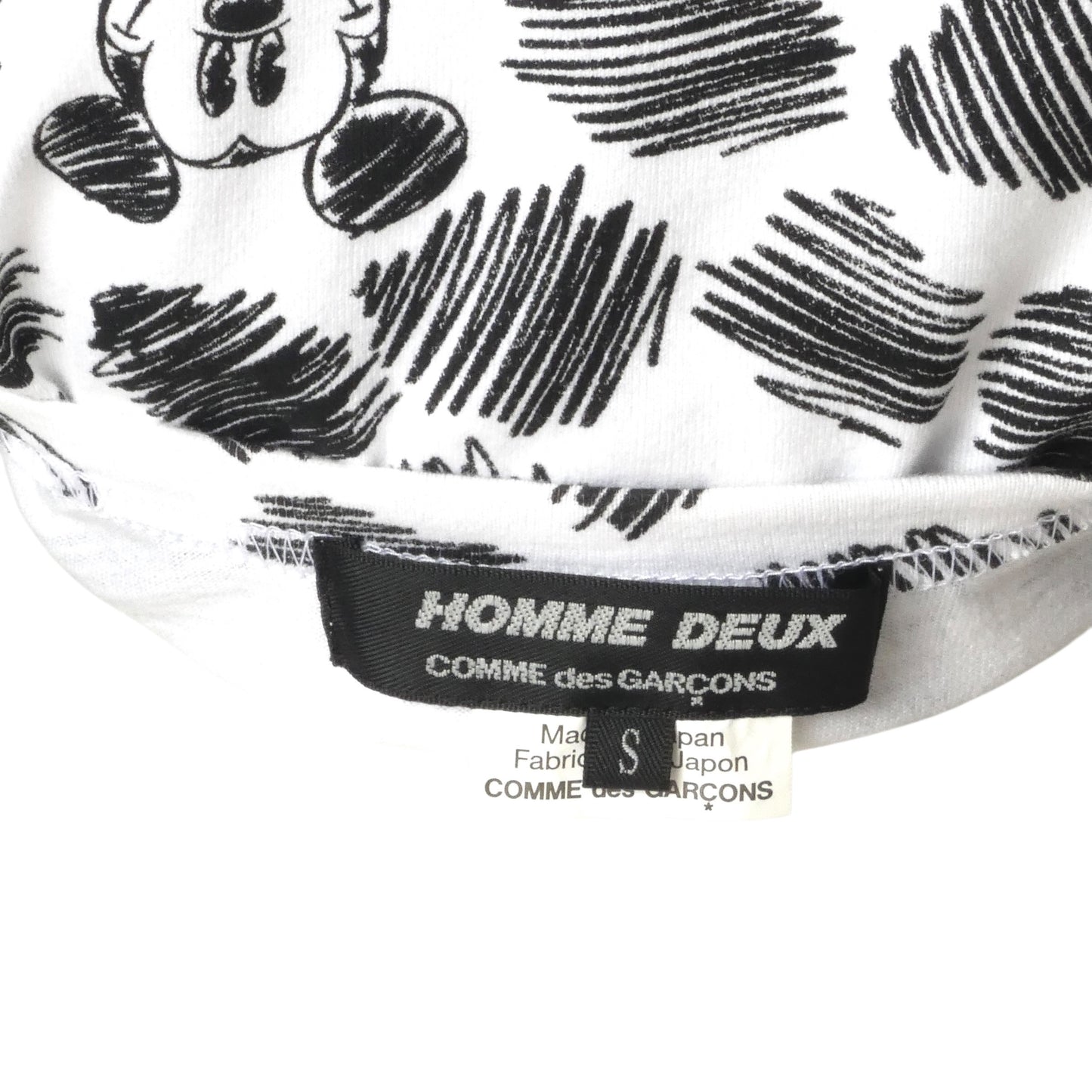 COMME DES GARCONS- 2021 Mickey Mouse Graphic Print T-Shirt, Size Small
