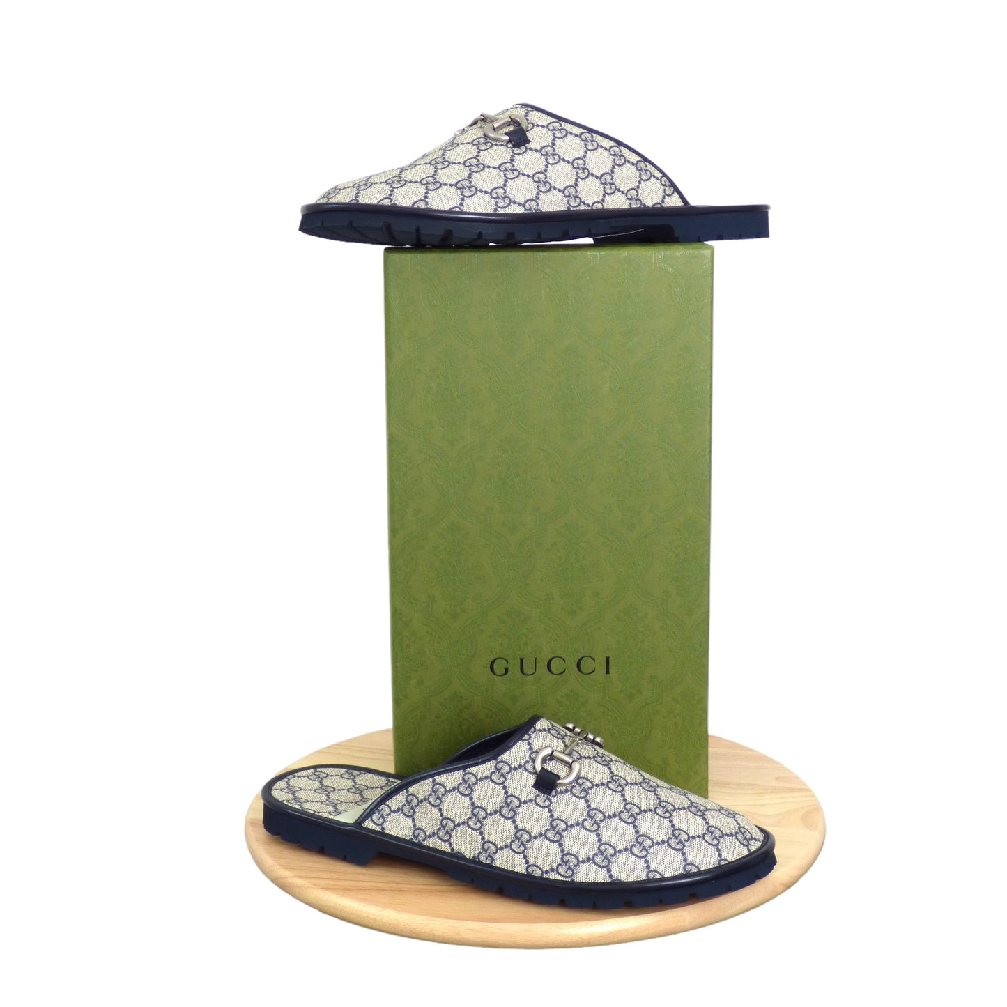 GUCCI- NIB Supreme Granada Sandals, Size US 15.5