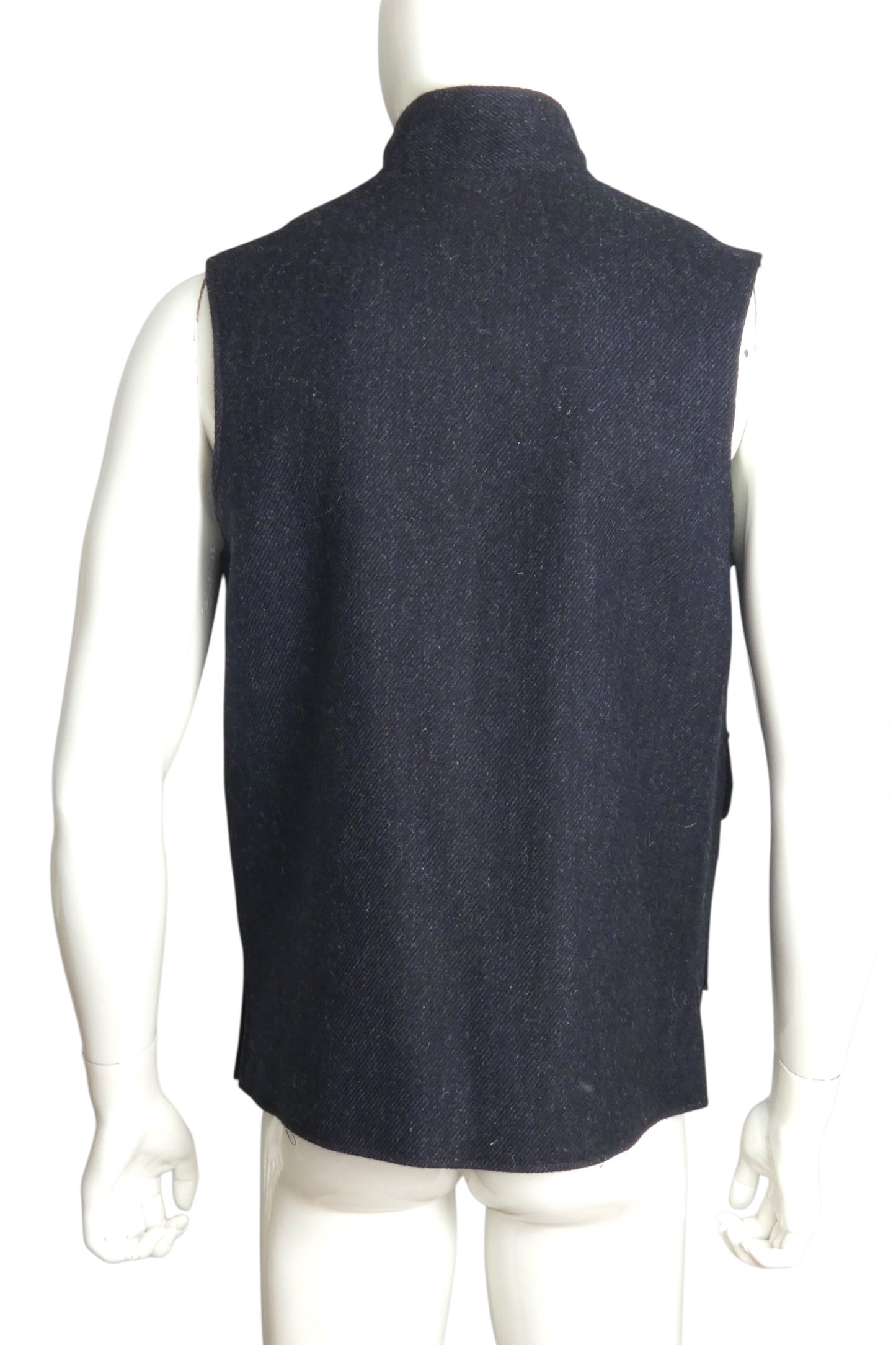 THE MERCHANT FOX- Navy Wool Tweed Vest, Size Medium