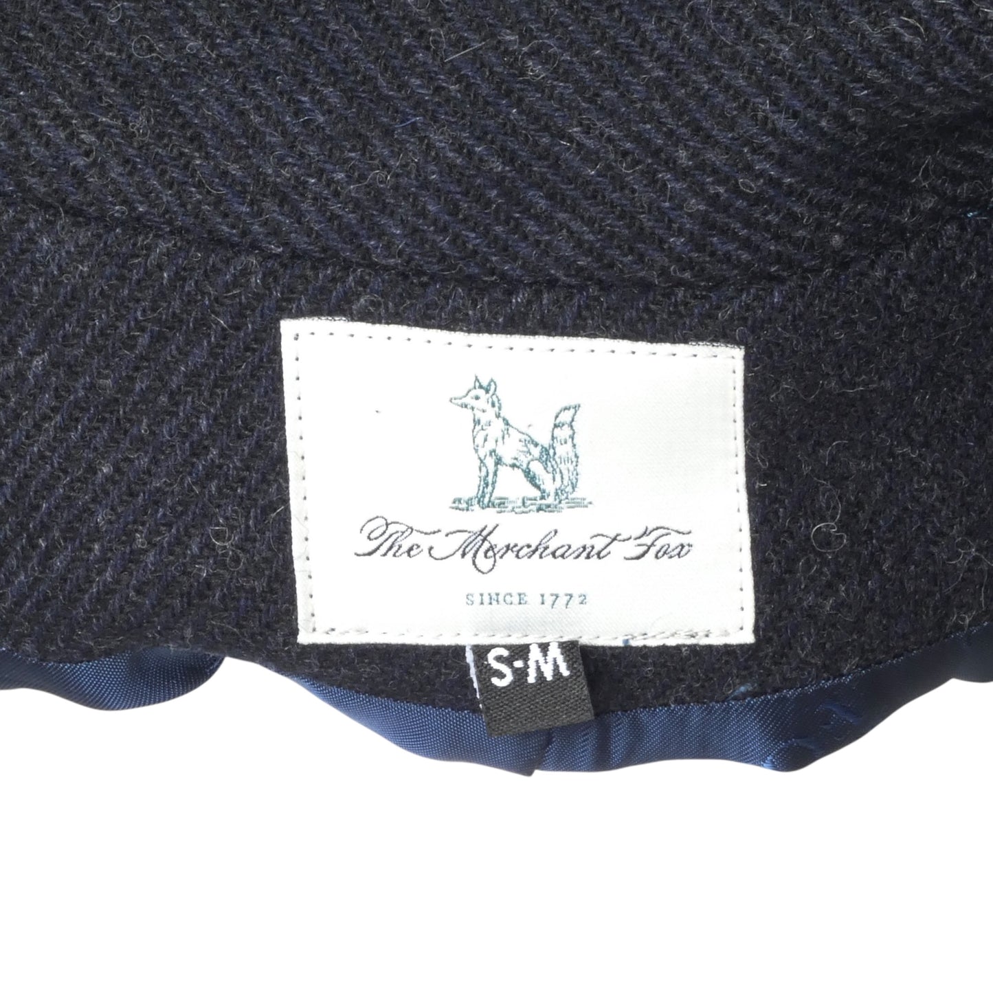 THE MERCHANT FOX- Navy Wool Tweed Vest, Size Medium