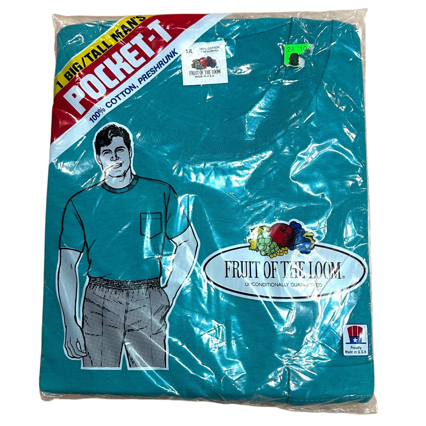 1987 Packaged Fruit of the Loom Pocket T-Shirt, Size-XXLarge