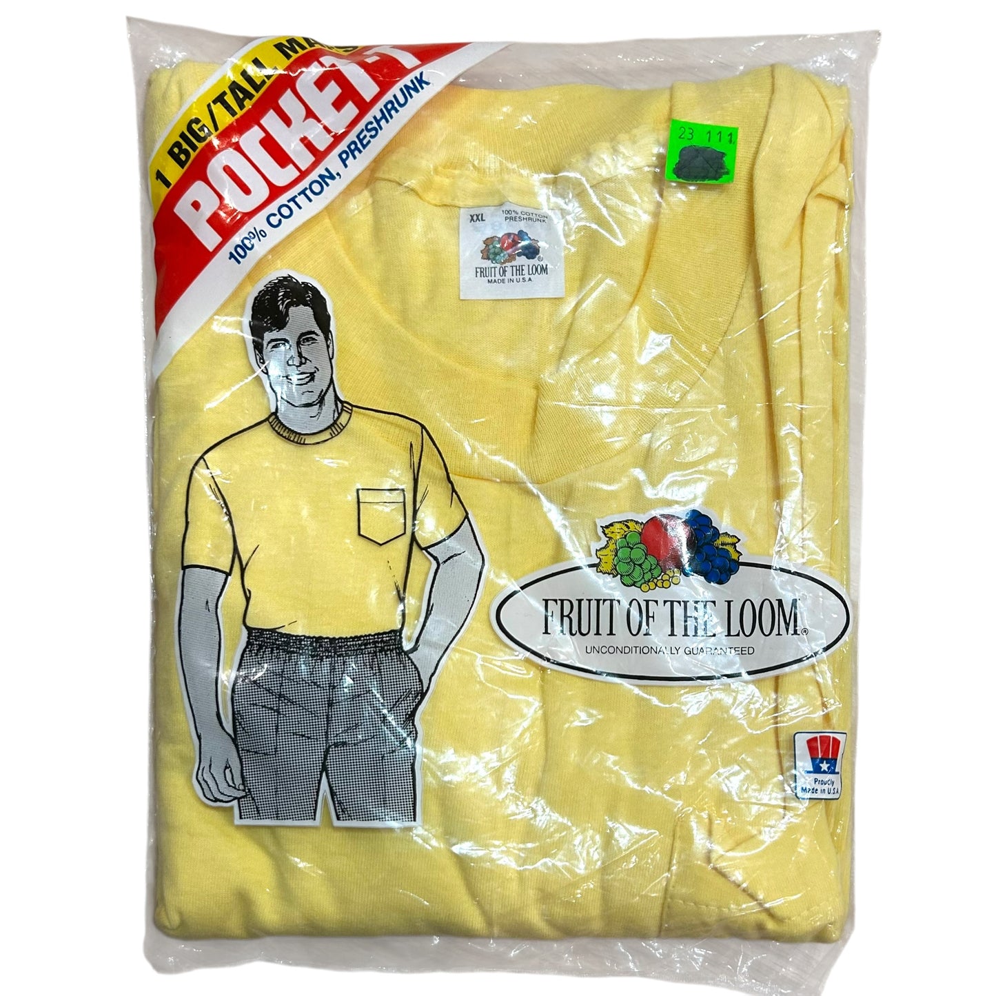 1987 Packaged Fruit of the Loom Pocket T-Shirt, Size-XXLarge