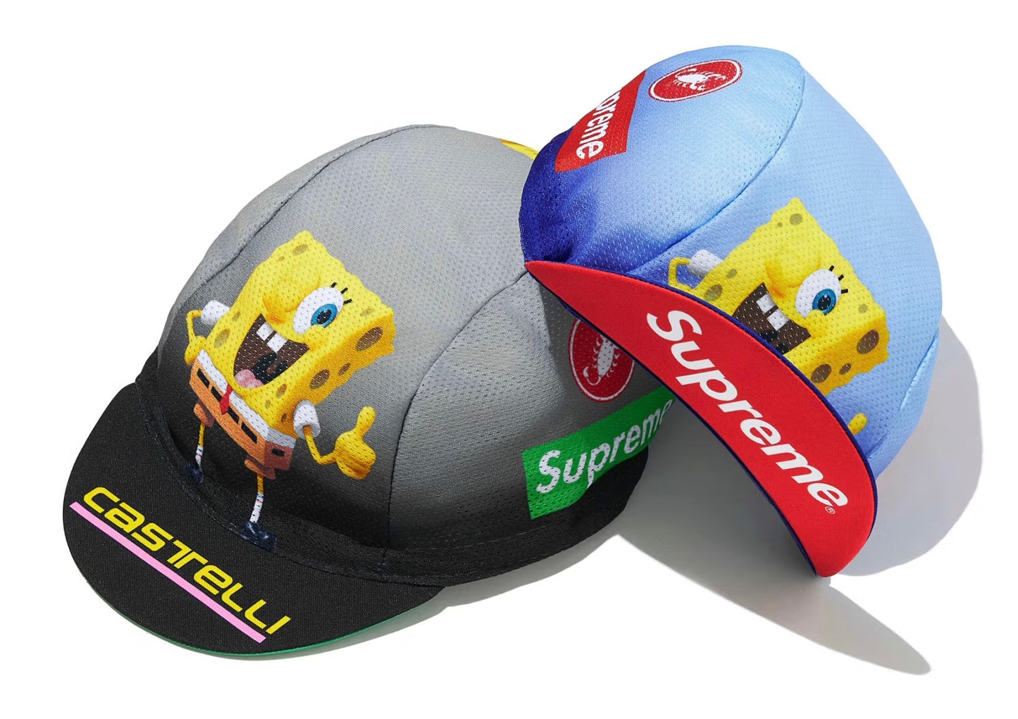 SUPREME X SPONGE BOB- Blue Print Cycling Cap, One Size