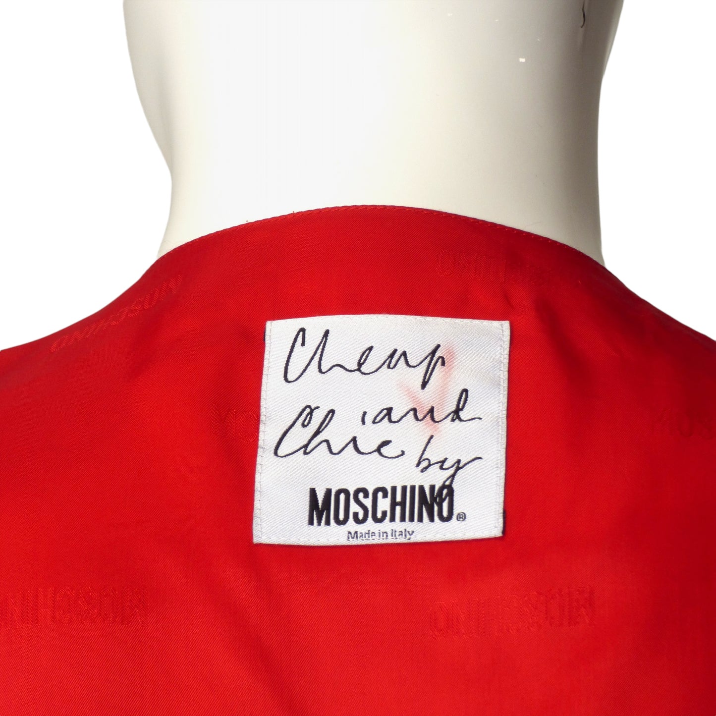 Cheap & Chic Moschino- 90s Red Wool Bell Vest, Size Medium