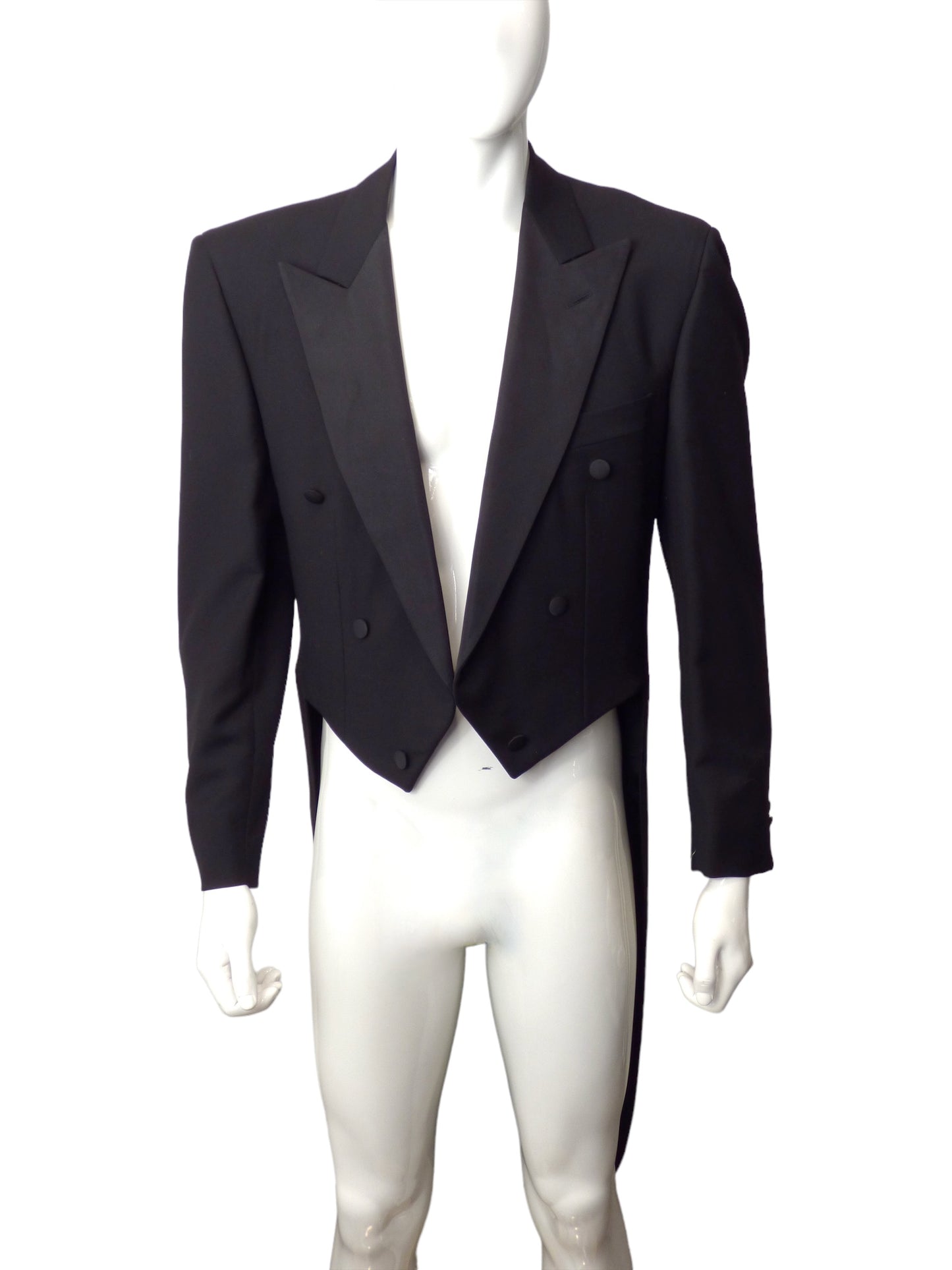 GIANNI VERSACE COUTURE- 1992 Black Wool Tailcoat, Size Medium