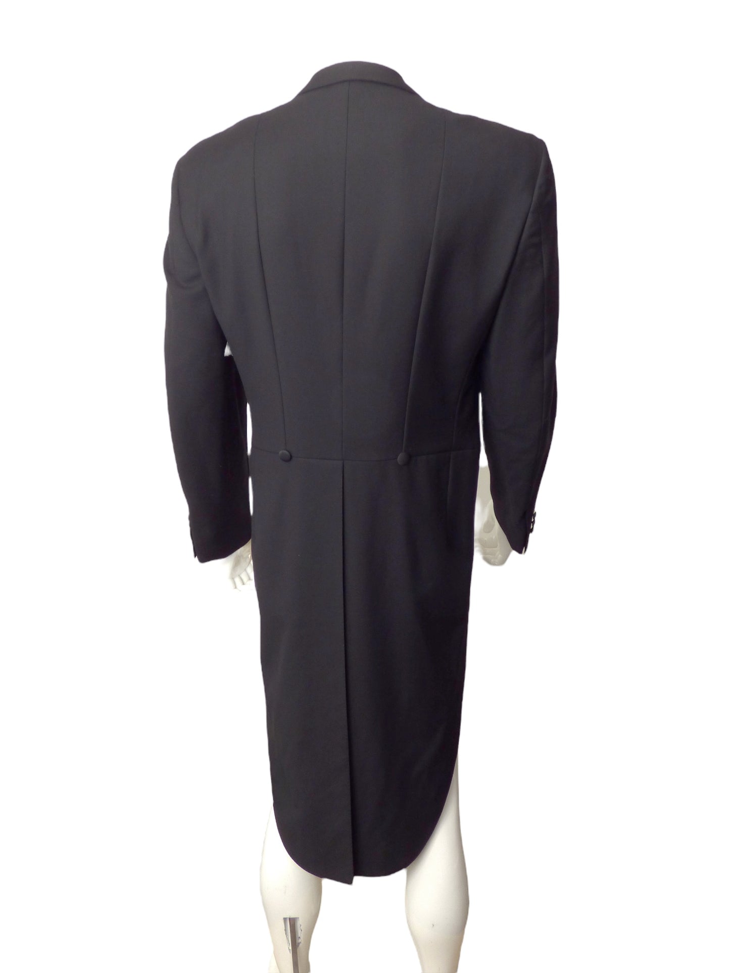 GIANNI VERSACE COUTURE- 1992 Black Wool Tailcoat, Size Medium