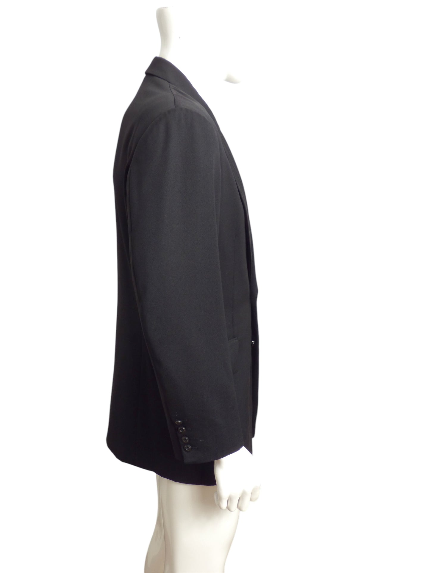 MATSUDA- 1980s Black Wool Blazer, Size Small