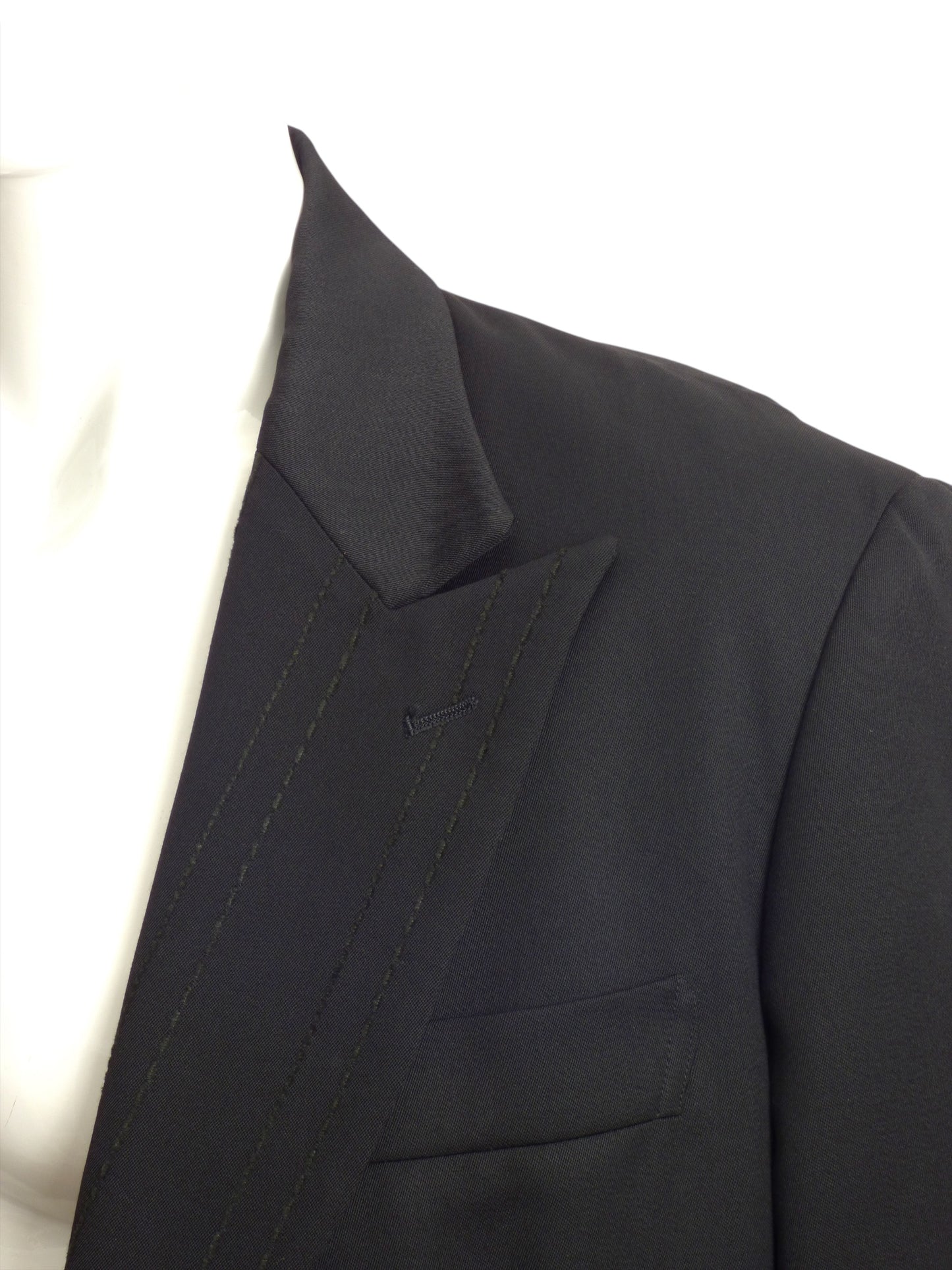 MATSUDA- 1980s Black Wool Blazer, Size Small