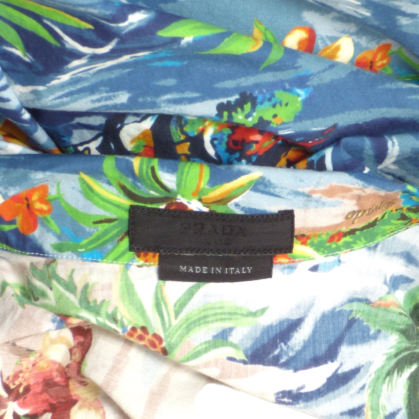 PRADA-2017 Cotton Hawaiian Print Shirt, Size-Small