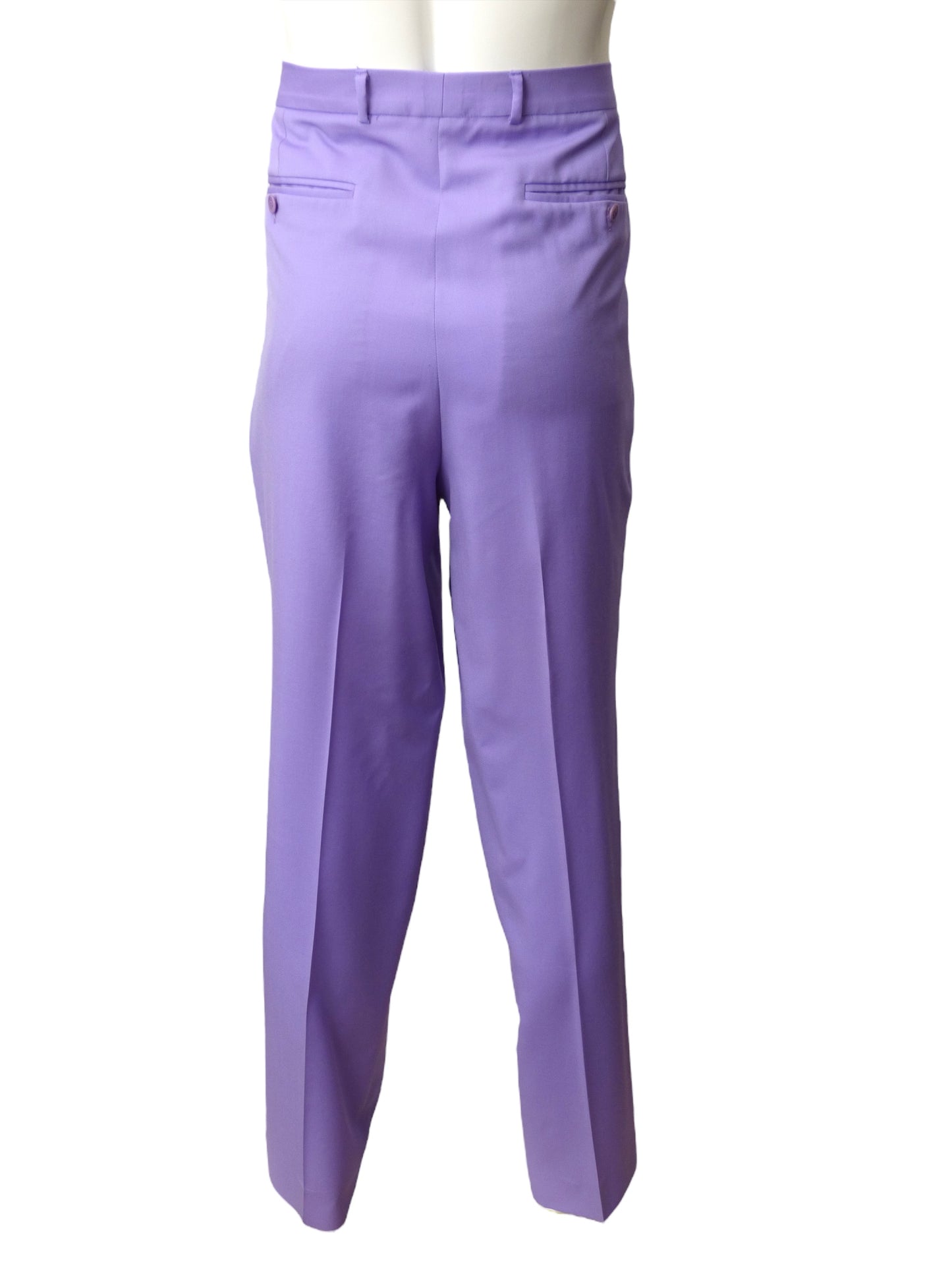 GIANNI VERSACE- 1990s Lavender Wool Pleated Trousers, Waist-38"