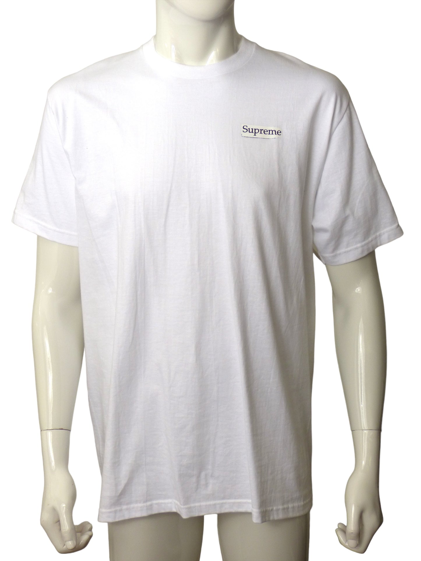 SUPREME- 2023 White Blow Fish Graphic Print T-Shirt, Size Large