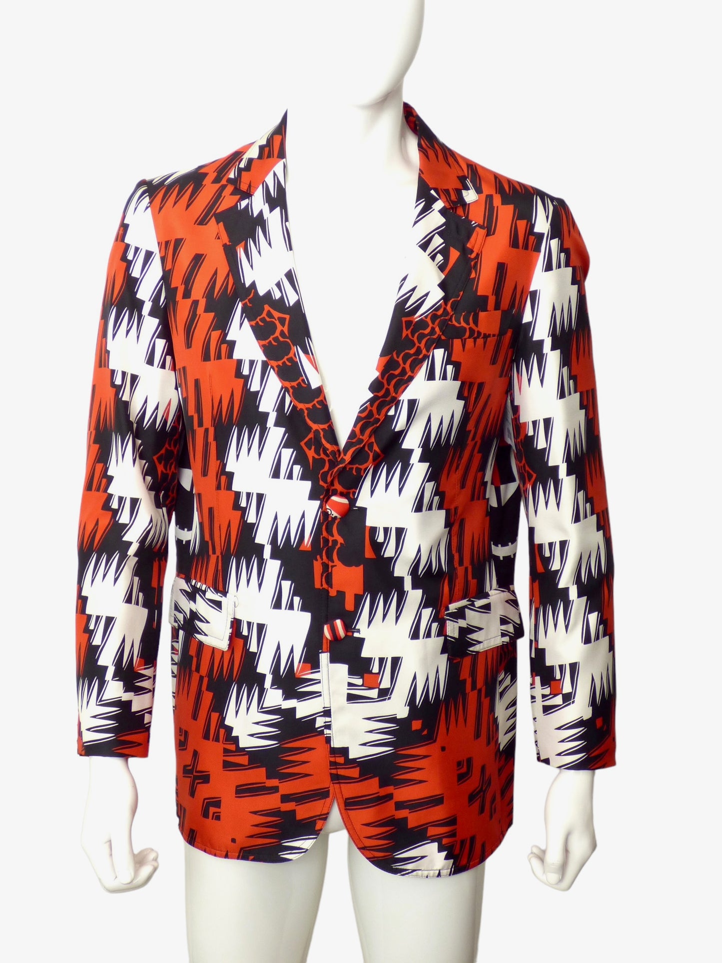 CHRISTIAN LACROIX- Silk Print Blazer, Size 2XL