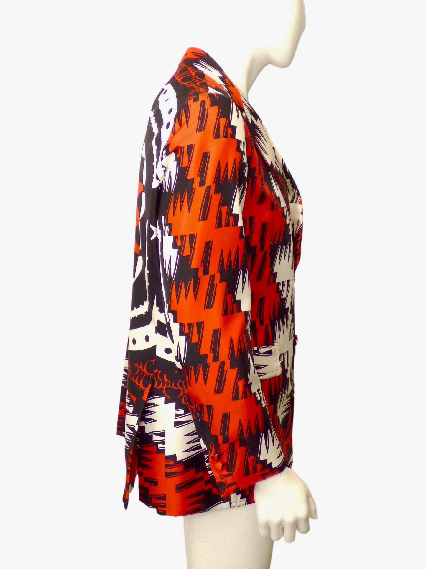 CHRISTIAN LACROIX- Silk Print Blazer, Size 2XL