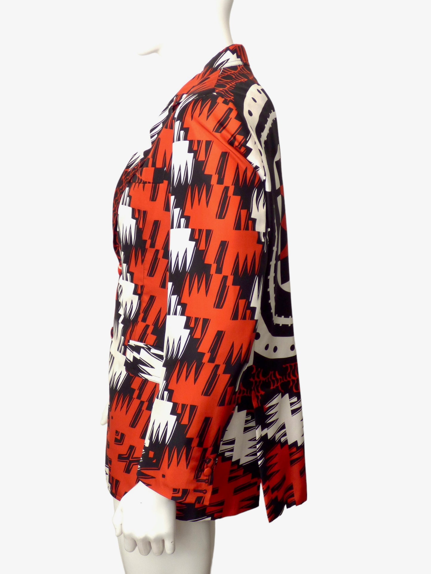 CHRISTIAN LACROIX- Silk Print Blazer, Size 2XL