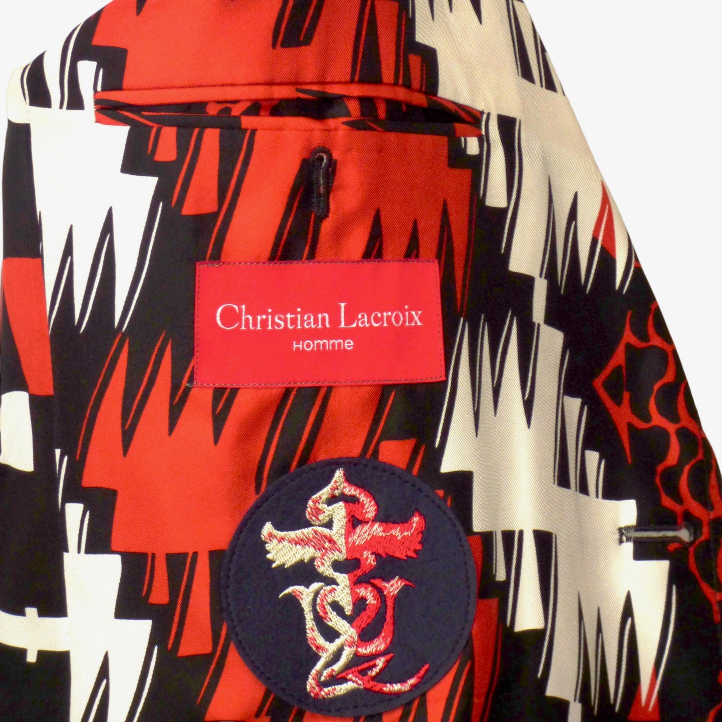 CHRISTIAN LACROIX- Silk Print Blazer, Size 2XL