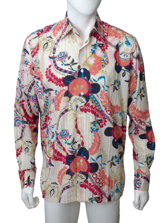 CHRISTIAN LACROIX- Cotton Print Shirt, Size-XLarge