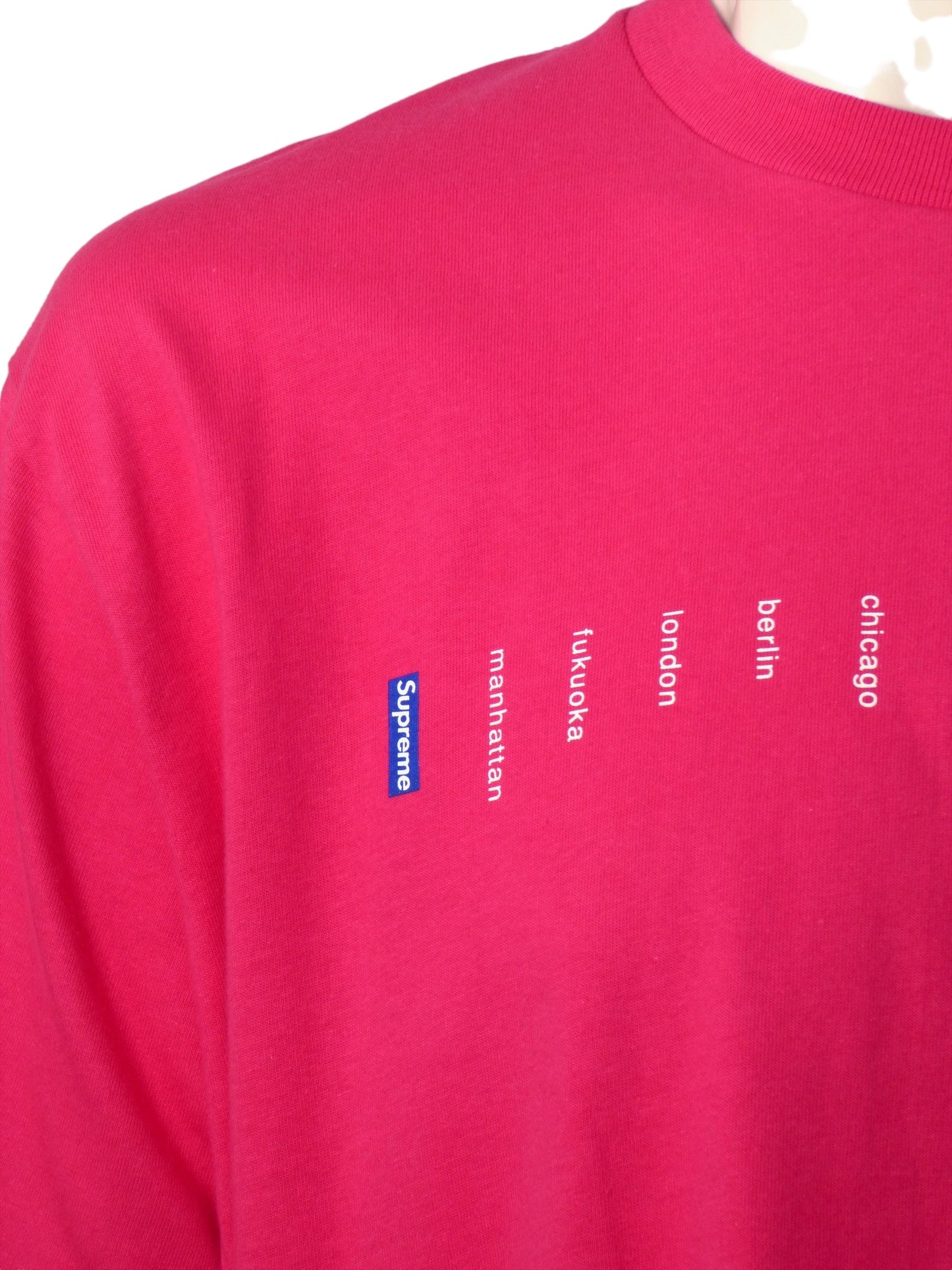 SUPREME- 2023 Pink Graphic Print T-Shirt, Size XL