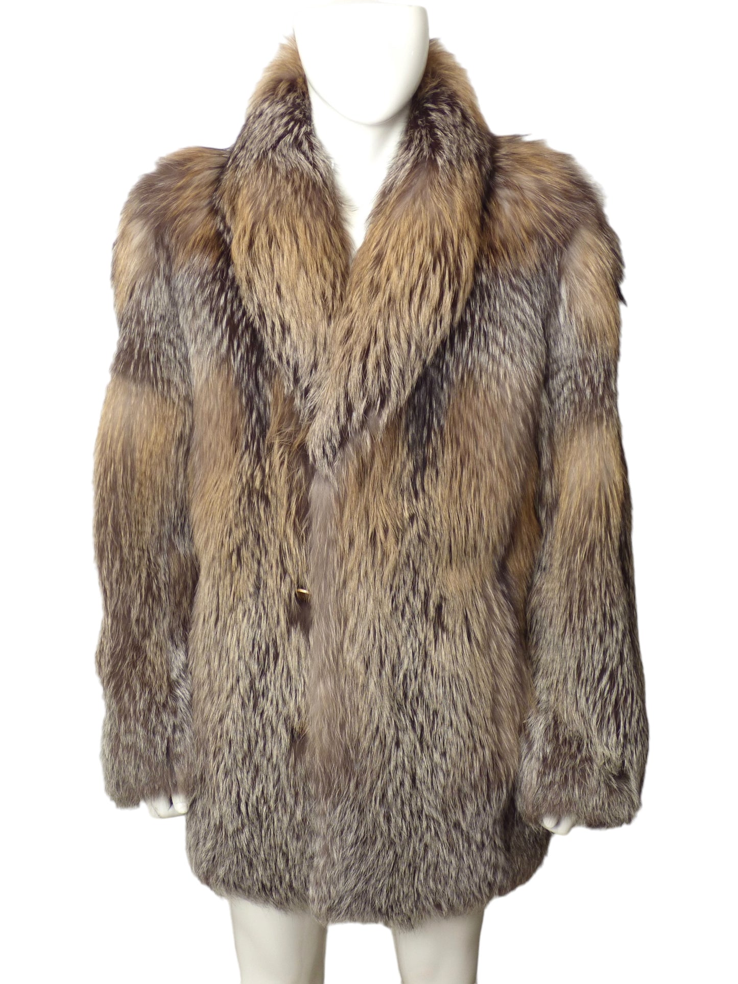 Coyote Fur Coat, Size-2XL