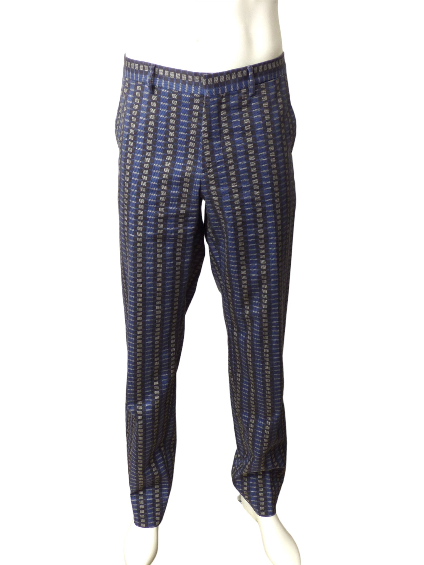 PRADA- 2008 Cotton Print Pants, Waist-38"