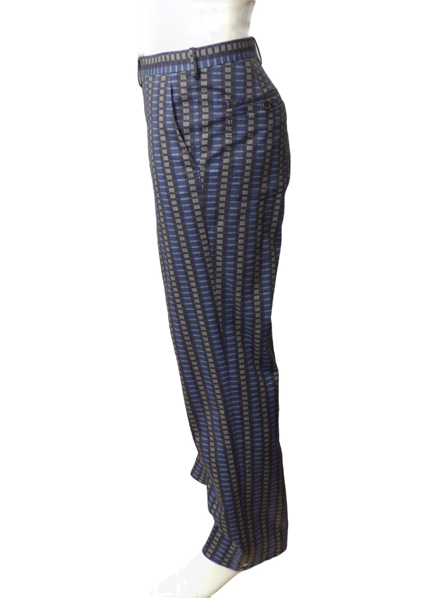 PRADA- 2008 Cotton Print Pants, Waist-38"