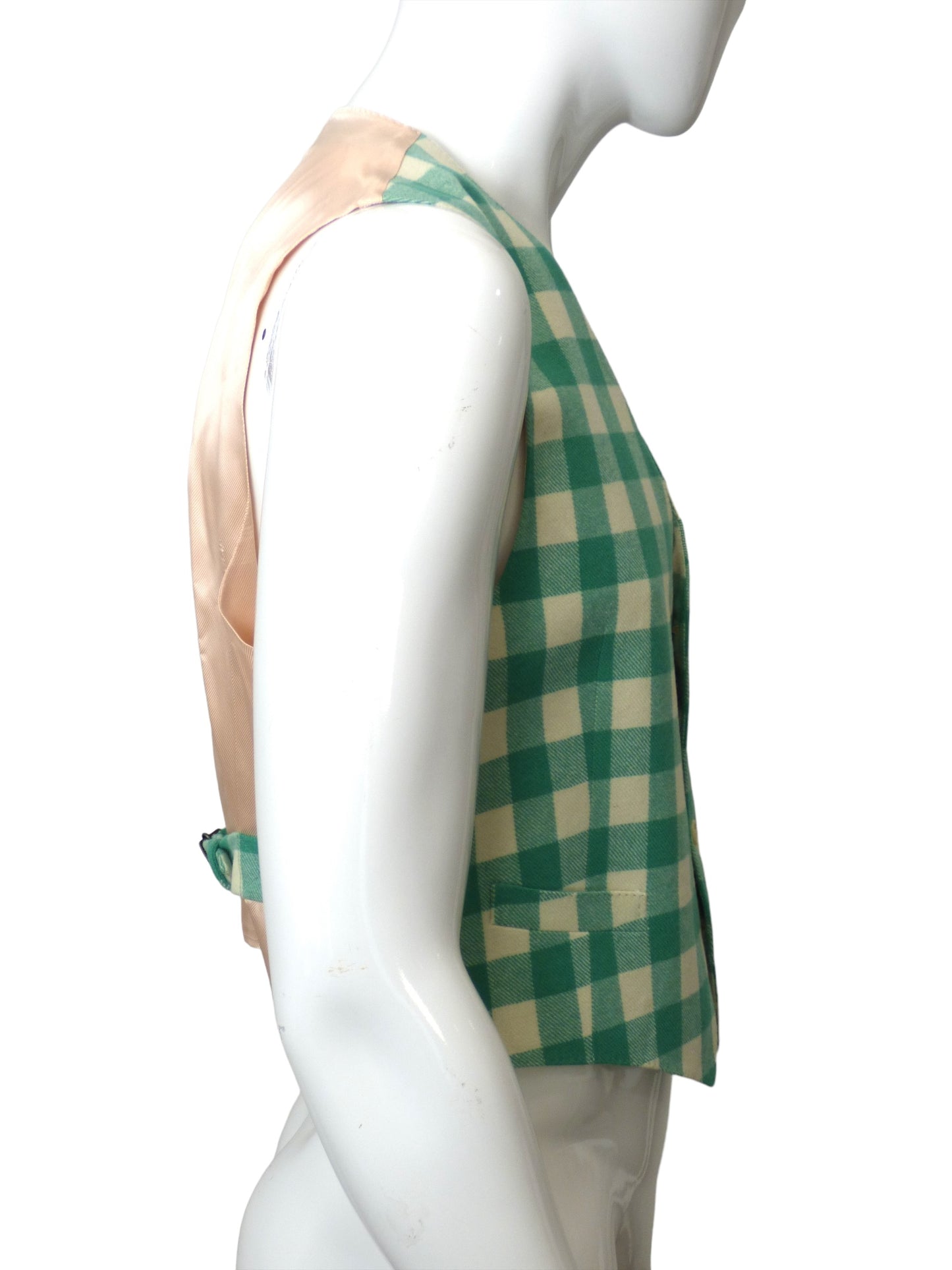 GUCCI-NWT 2022 Wool Plaid Vest, Size XL