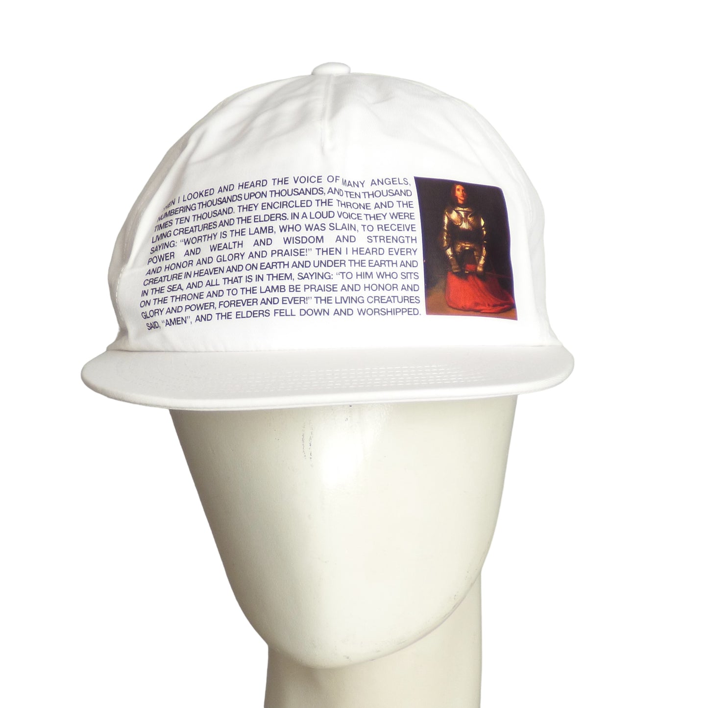 SUPREME-2023 White 5 Panel Joan Of Arc Cap