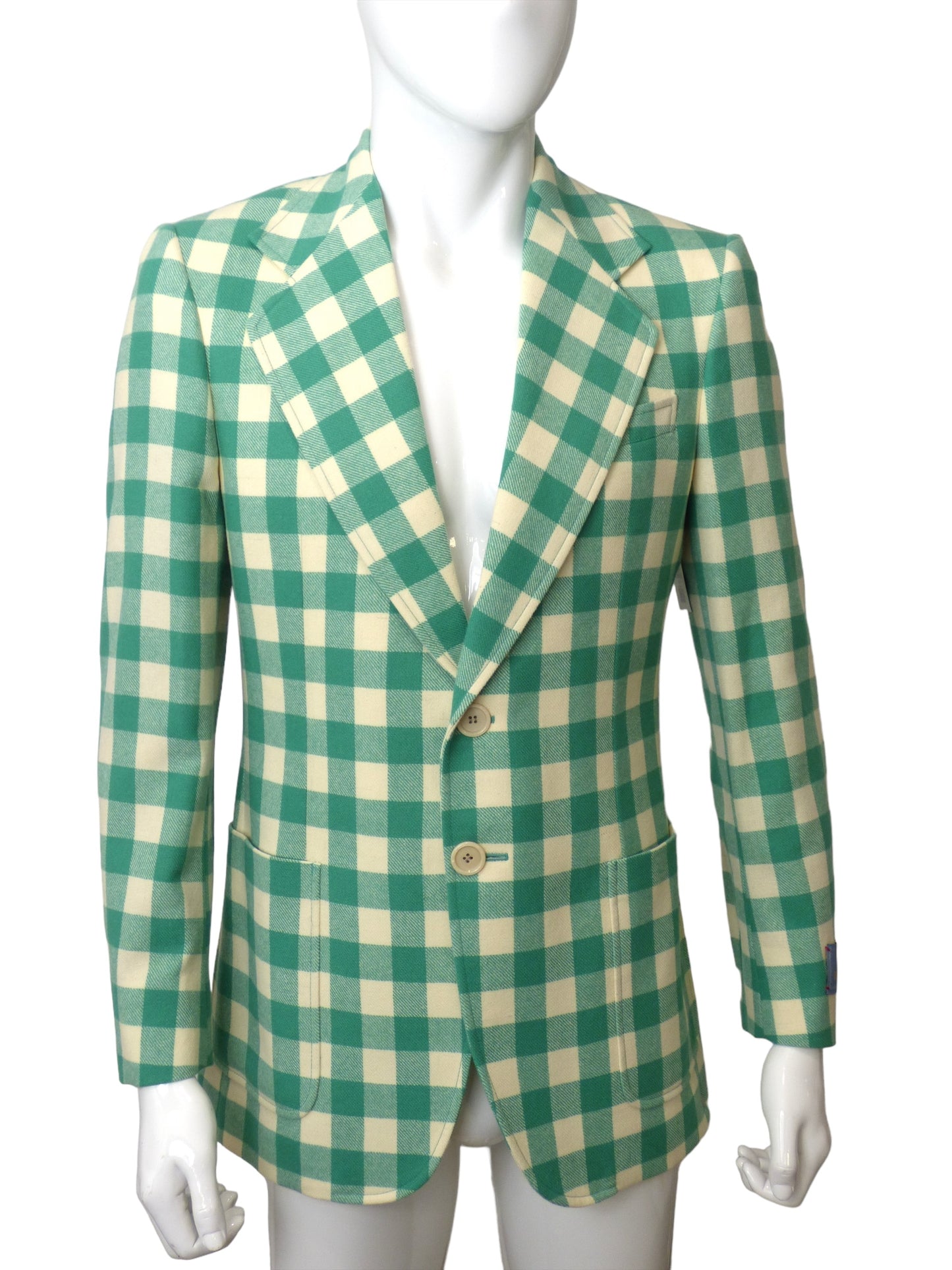 GUCCI- NWT 2022 Wool Check Blazer, Size Large