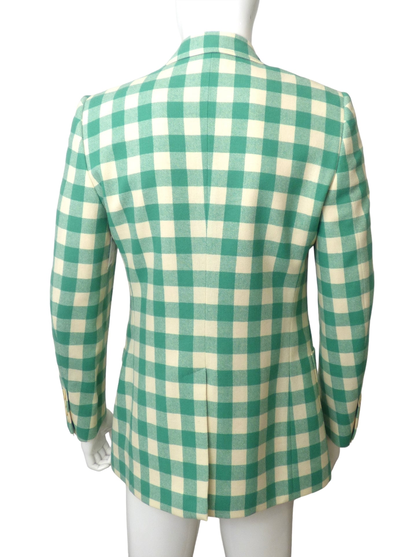 GUCCI- NWT 2022 Wool Check Blazer, Size Large