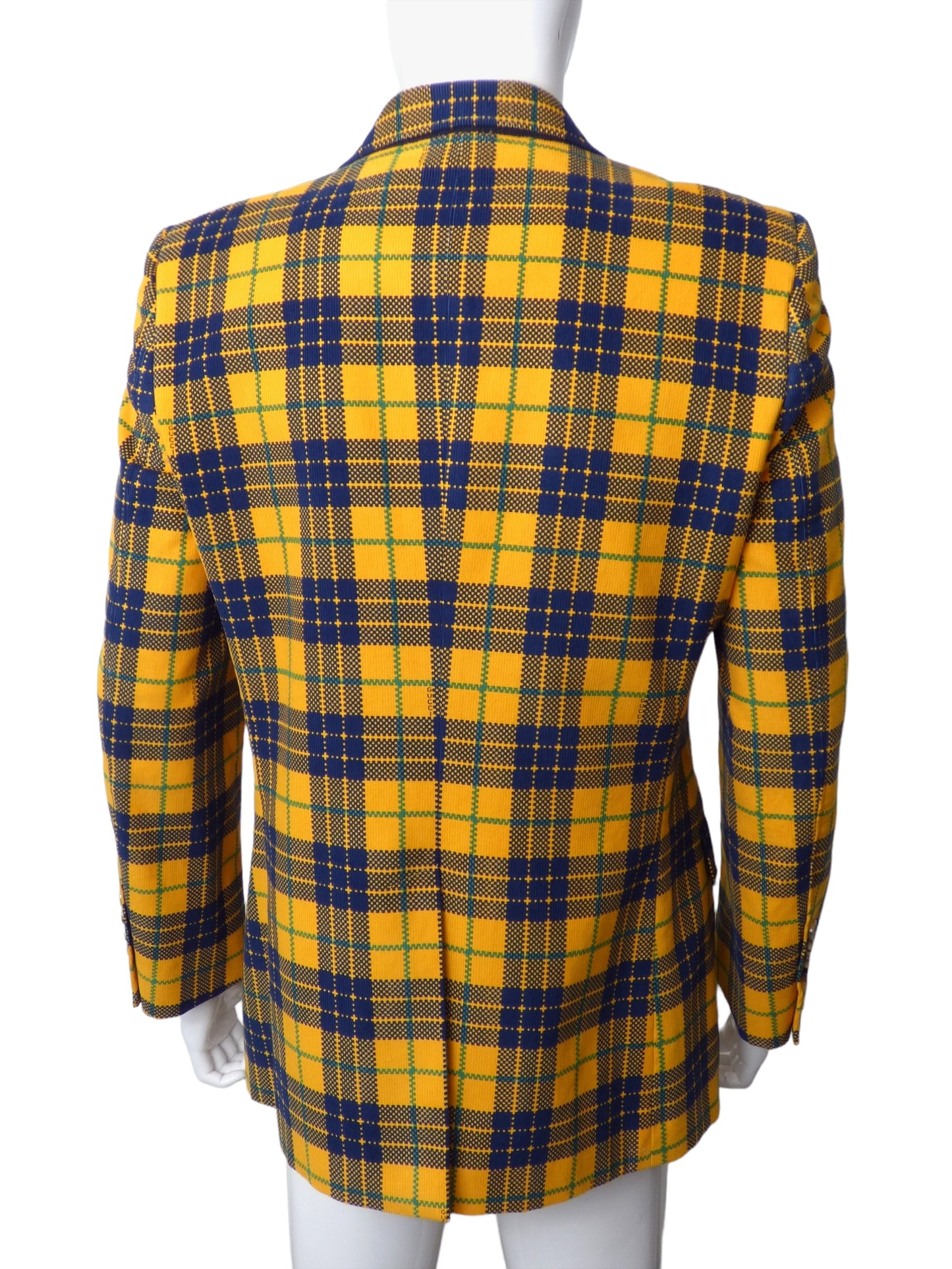 GUCCI- NWT 2022 Corduroy Plaid Blazer, Size Large