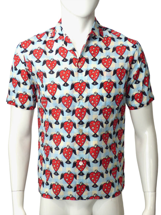 GUCCI- NWT Cotton Print S/S Shirt, Size Small