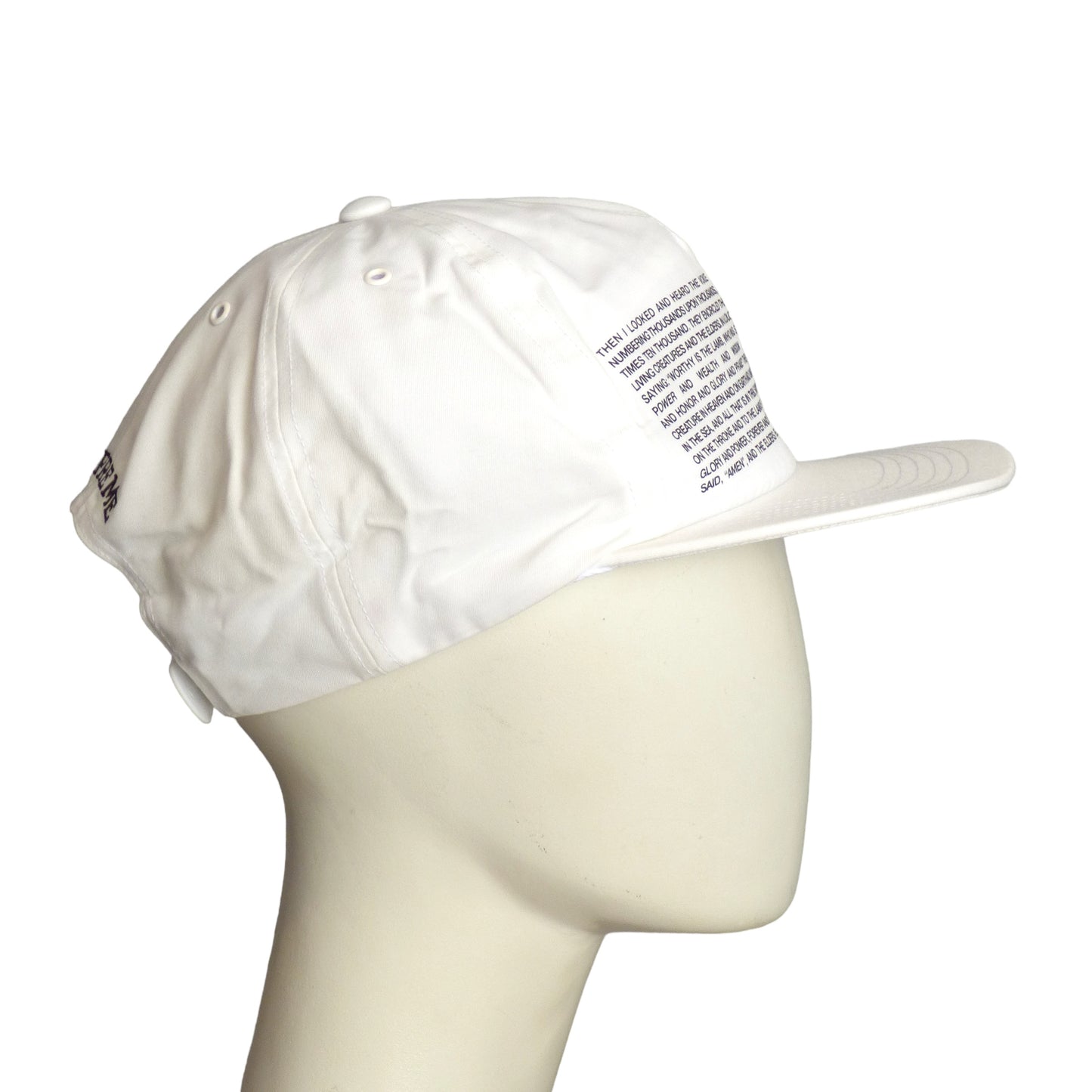 SUPREME-2023 White 5 Panel Joan Of Arc Cap