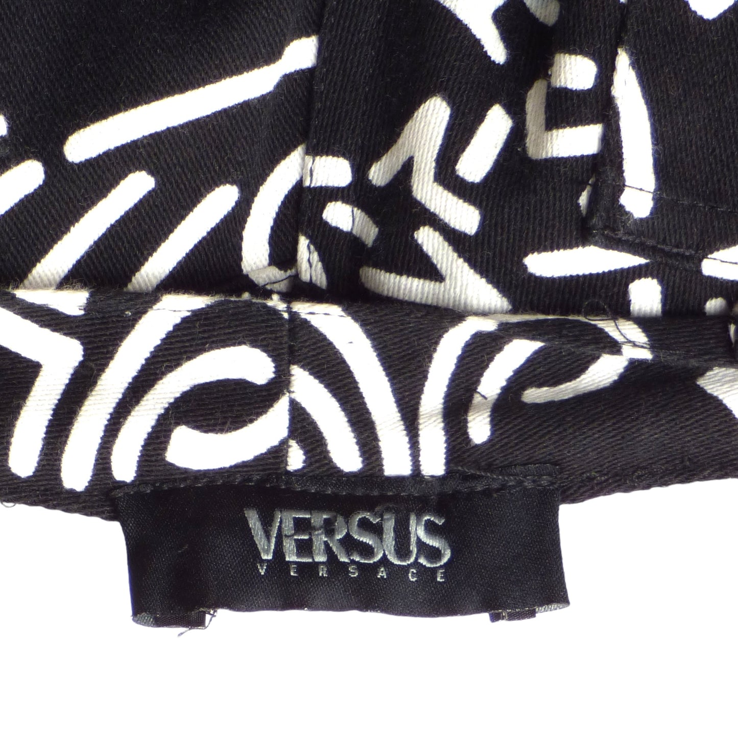 VERSUS VERSACE- Black & White Cotton Jeans, Waist 36"