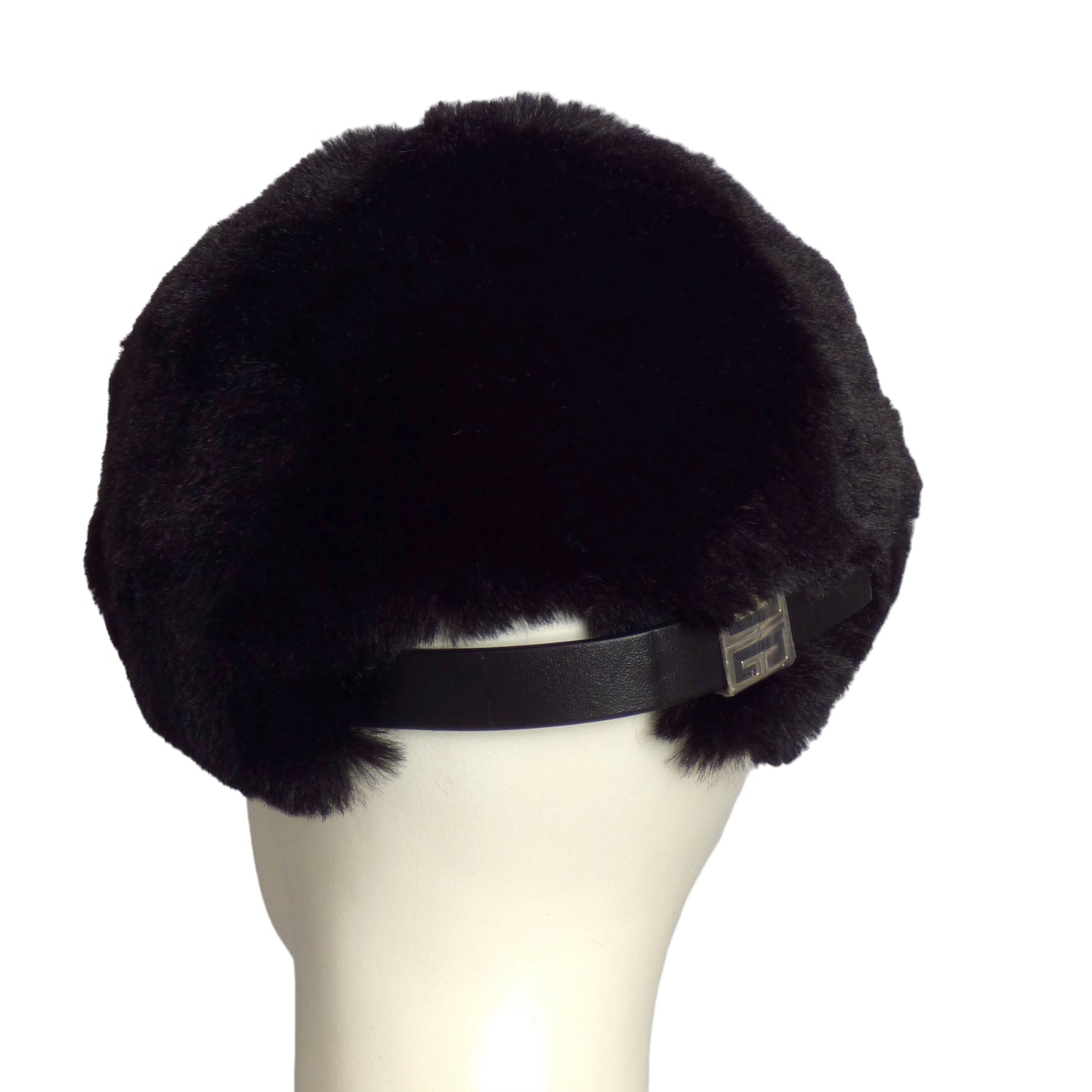 GIVENCHY- NWT Black Faux Fur Cap