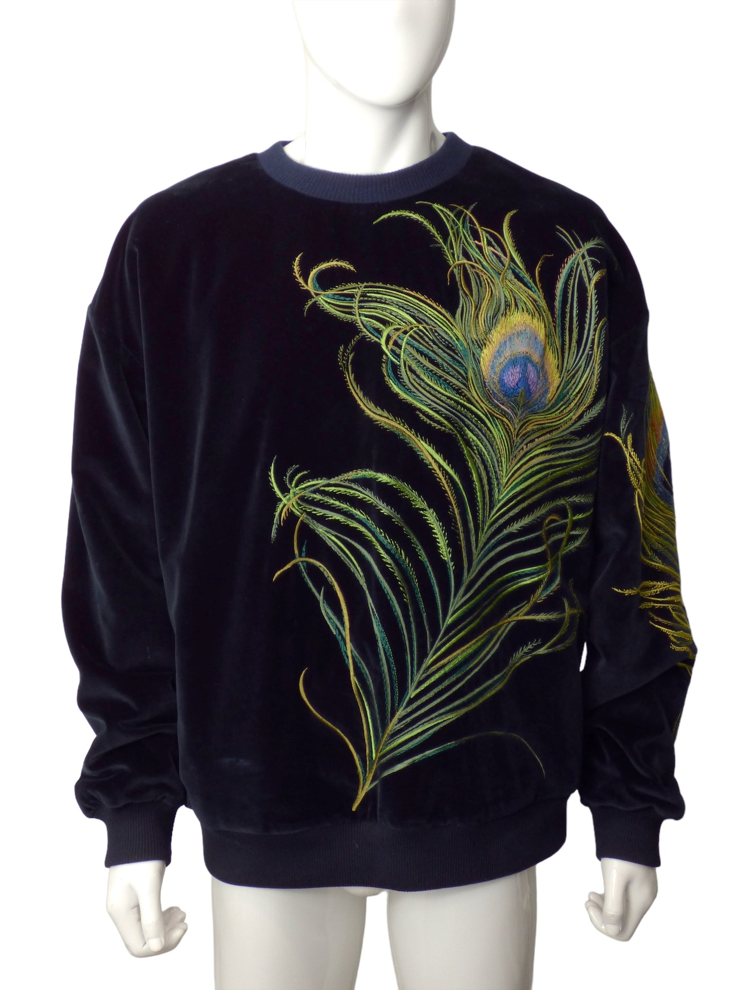 DOLCE & GABBANA- 2020 Embroidered Velvet Sweatshirt, Size Large