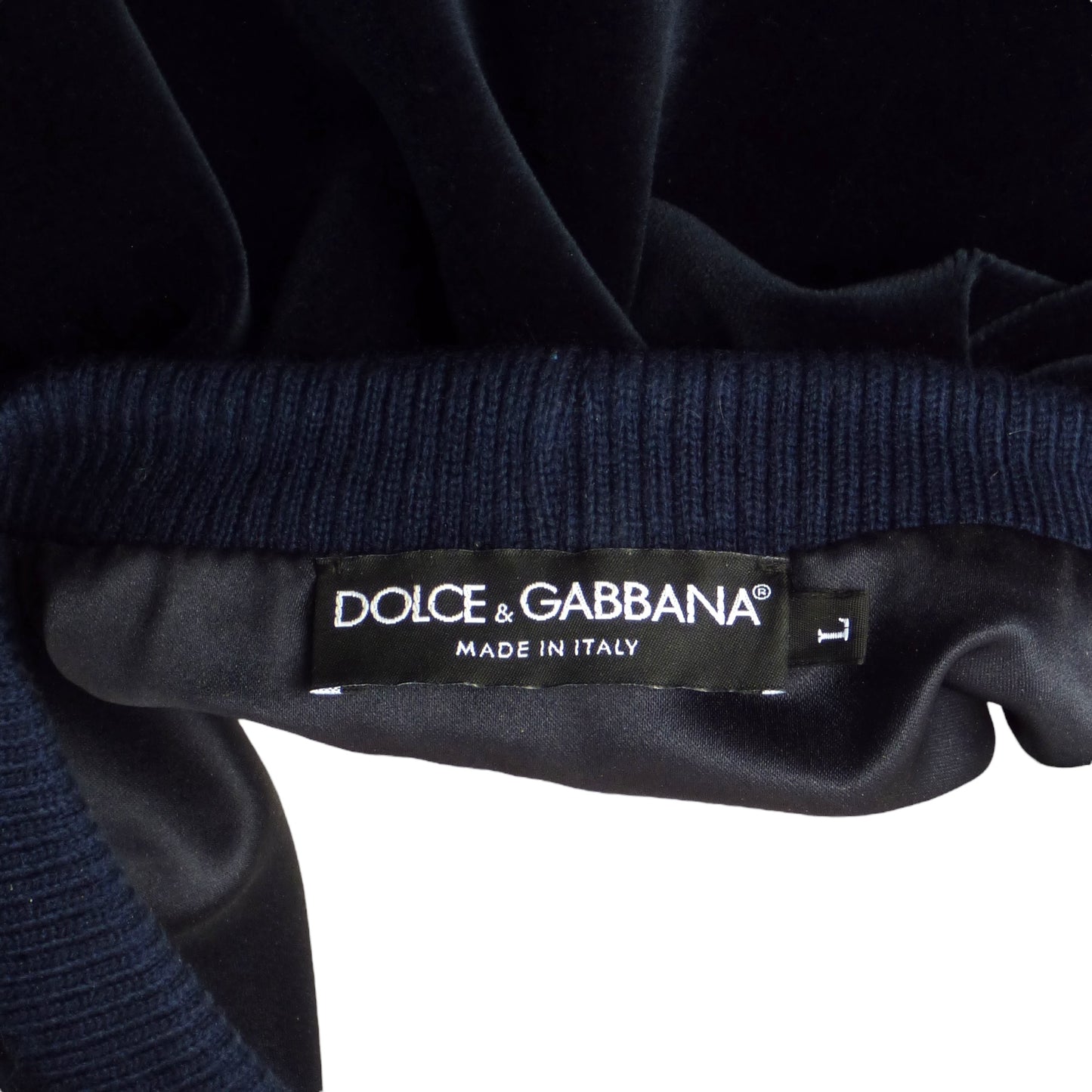 DOLCE & GABBANA- 2020 Embroidered Velvet Sweatshirt, Size Large