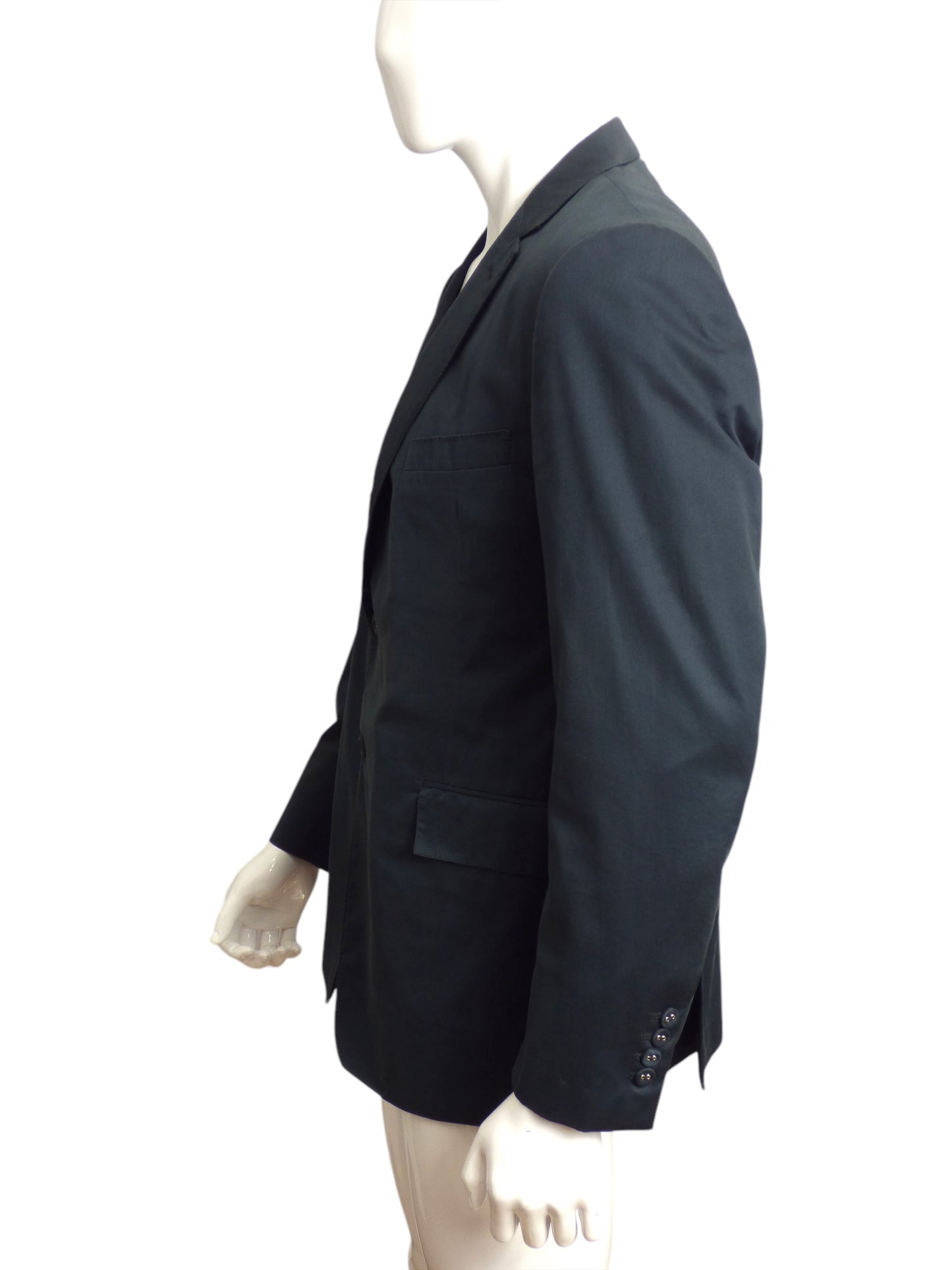 THOM BROWNE- 2006 Dark Green Cotton Blazer, Size Large