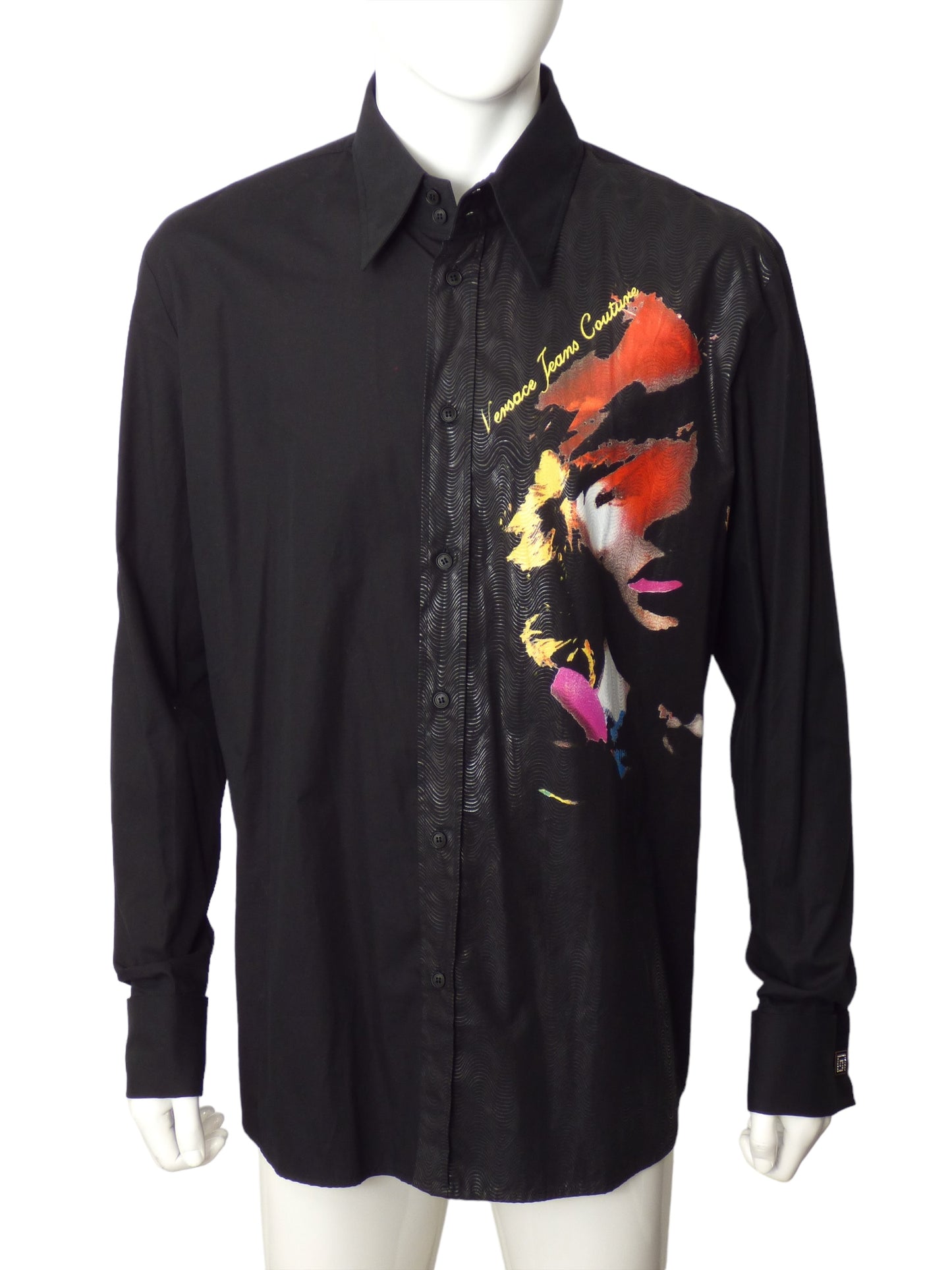 VERSACE JEANS COUTURE- Cotton Print L/S Shirt, Size 2XL