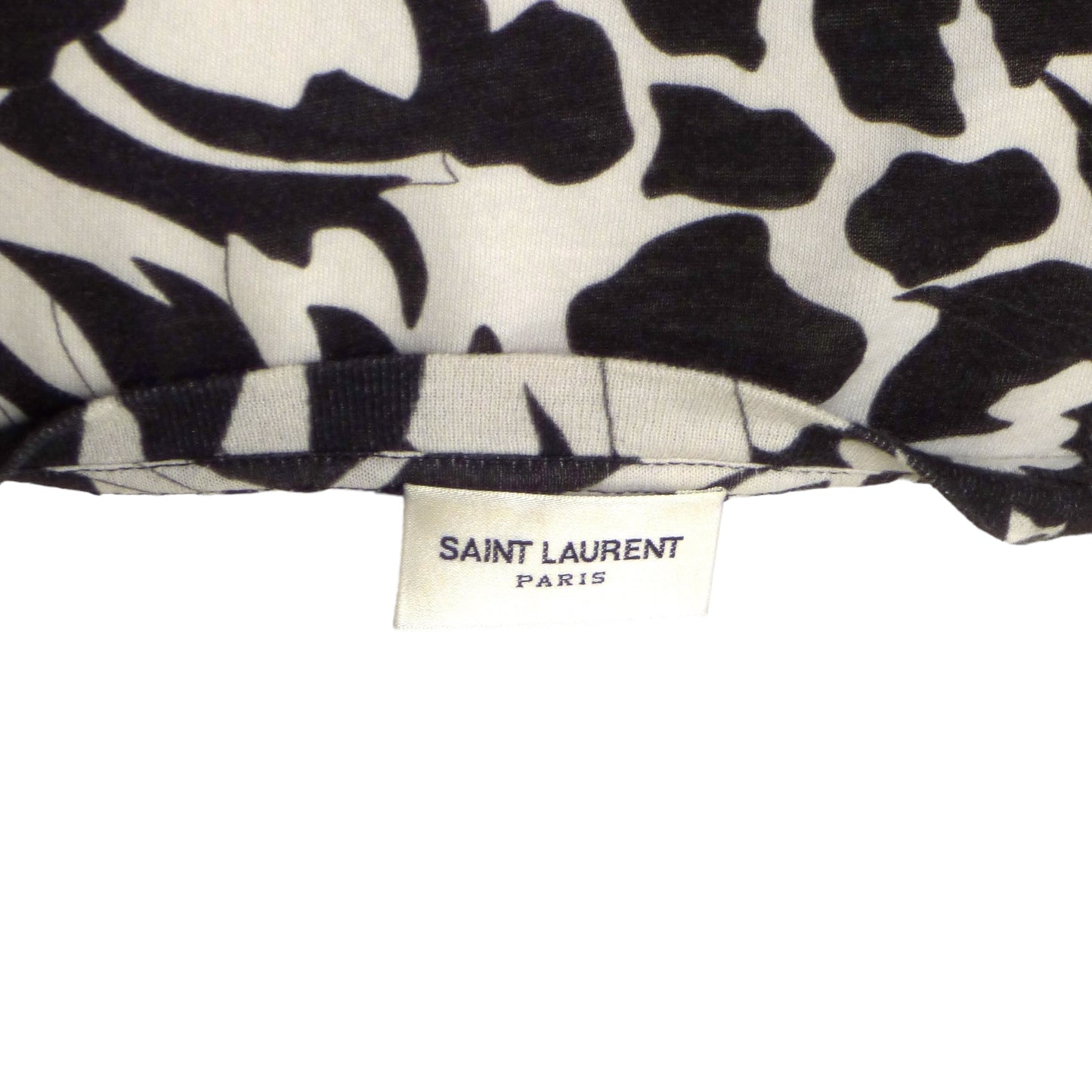 SAINT LAURENT- Palm Print Cotton T-Shirt, Size Medium