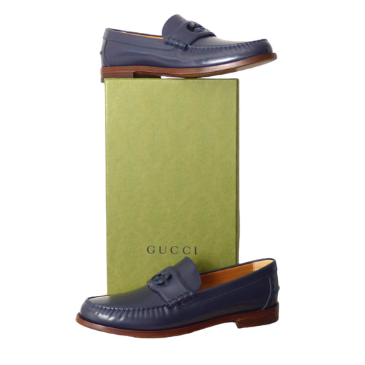 GUCCI- NIB Blue Millennial Ribot Loafer, Multiple Sizes Available