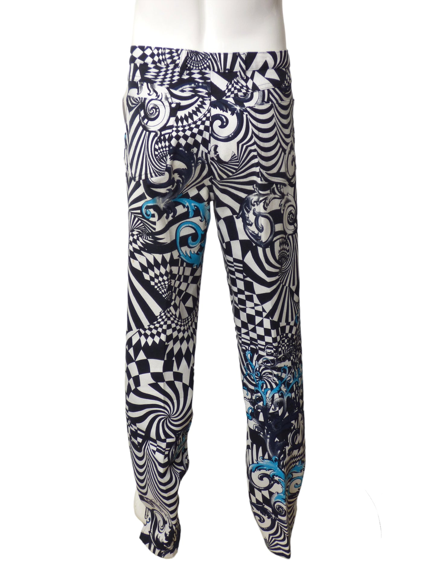 VERSUS VERSACE- Multi Color Print Denim Jeans, Waist-36"