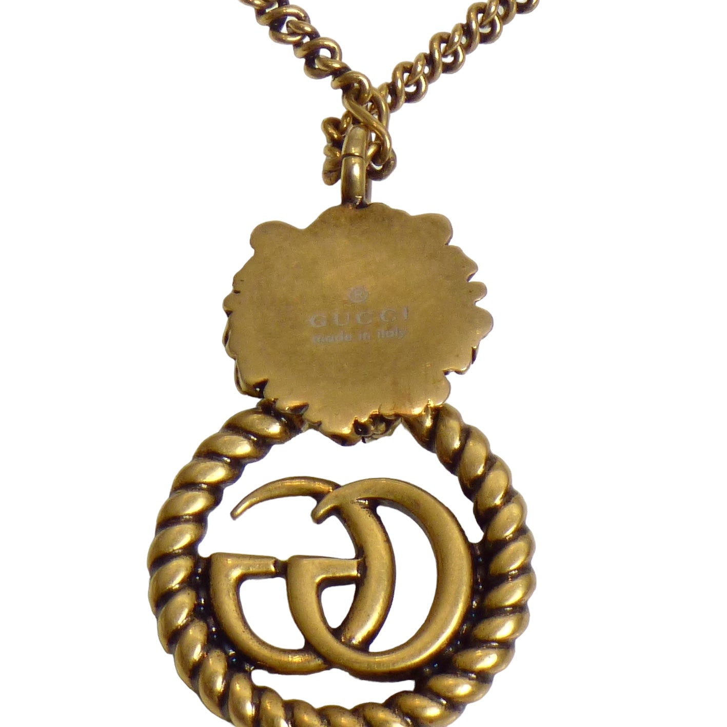 GUCCI-NIB Lion Head Pendant Necklace