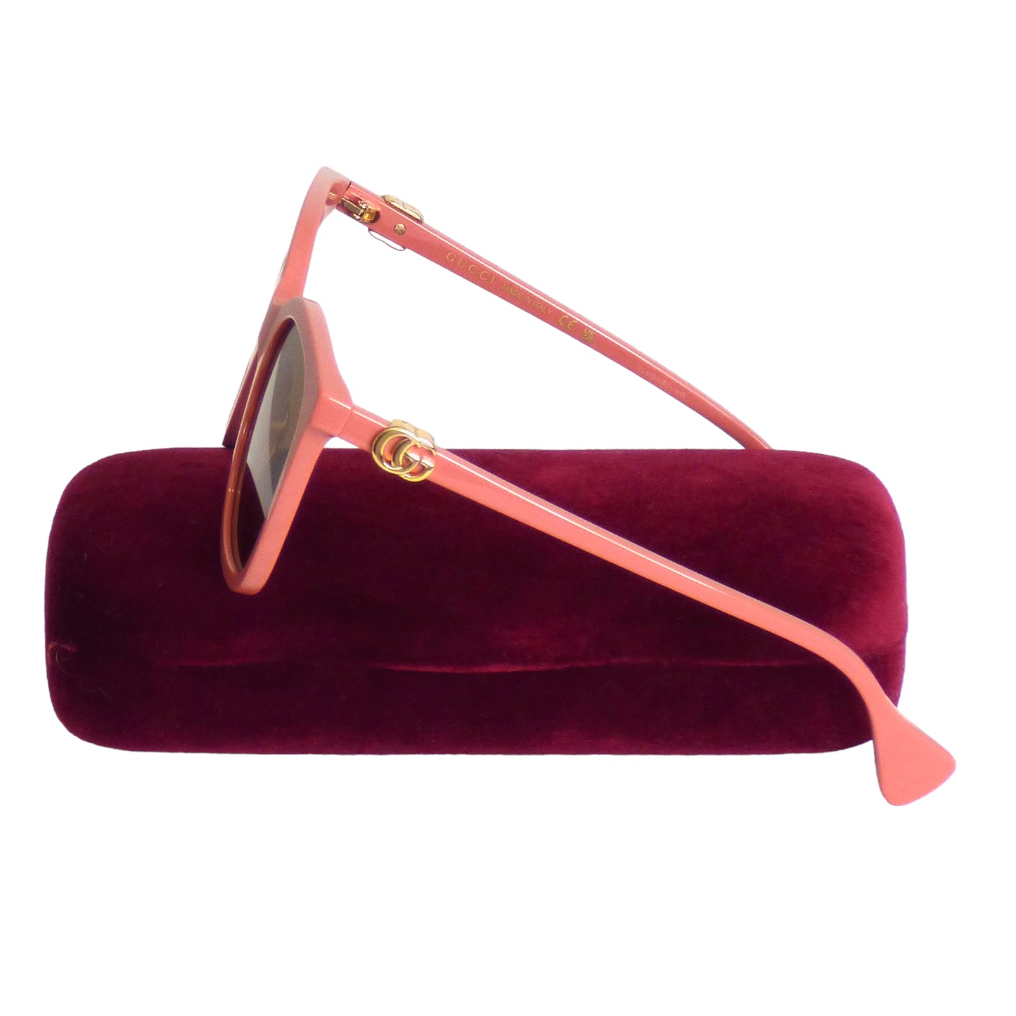 GUCCI-NWT Mauve Wayfarer Sunglasses