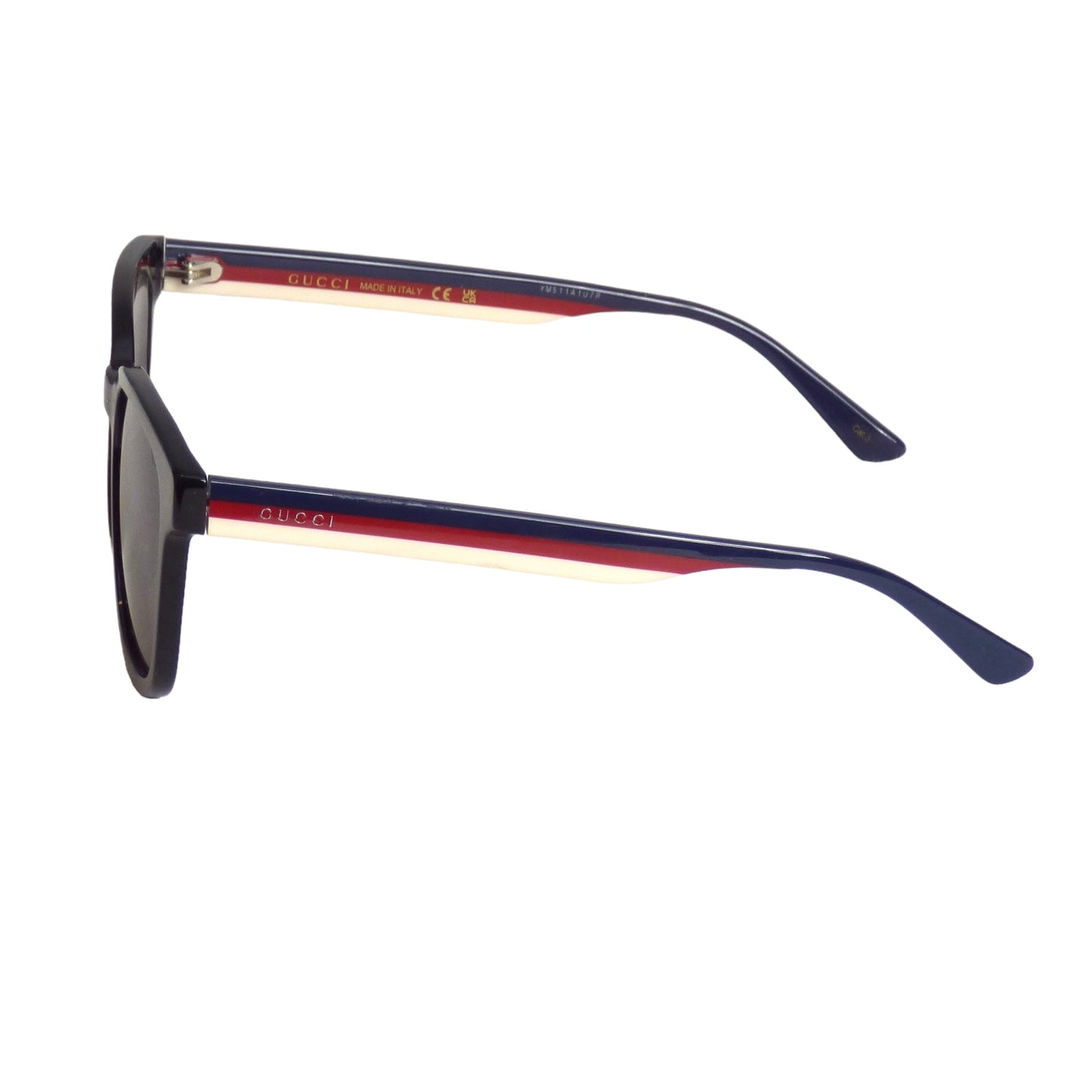 GUCCI- NIB Black Stripe Sunglasses