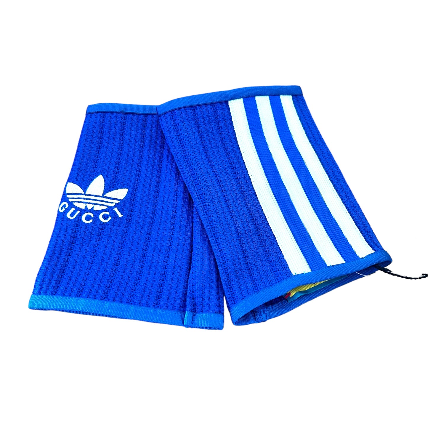 GUCCI X ADIDAS- Blue Logo Fingerless Gloves, Size Large